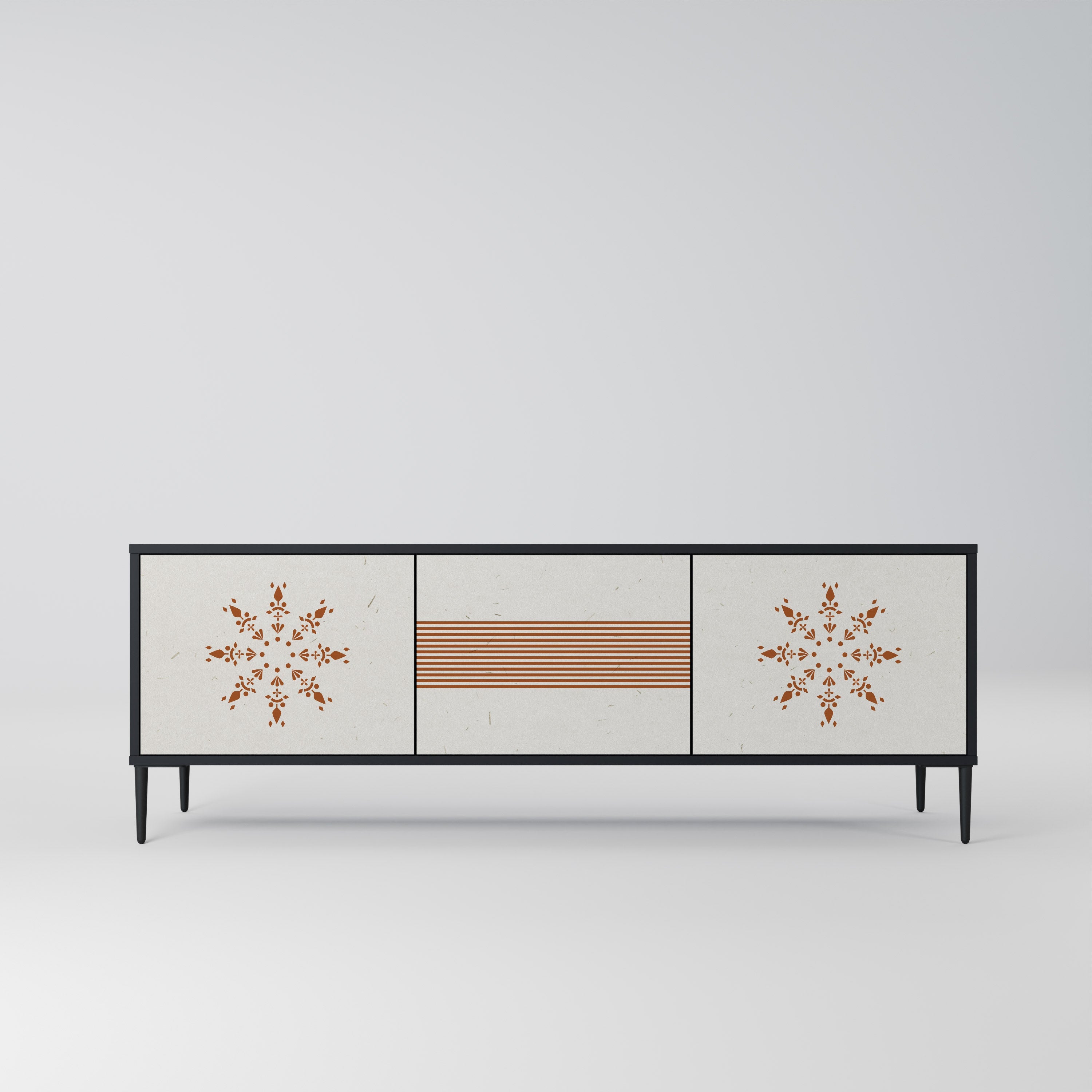 Meuble TV 3 portes DAILY HARMONY finition noire