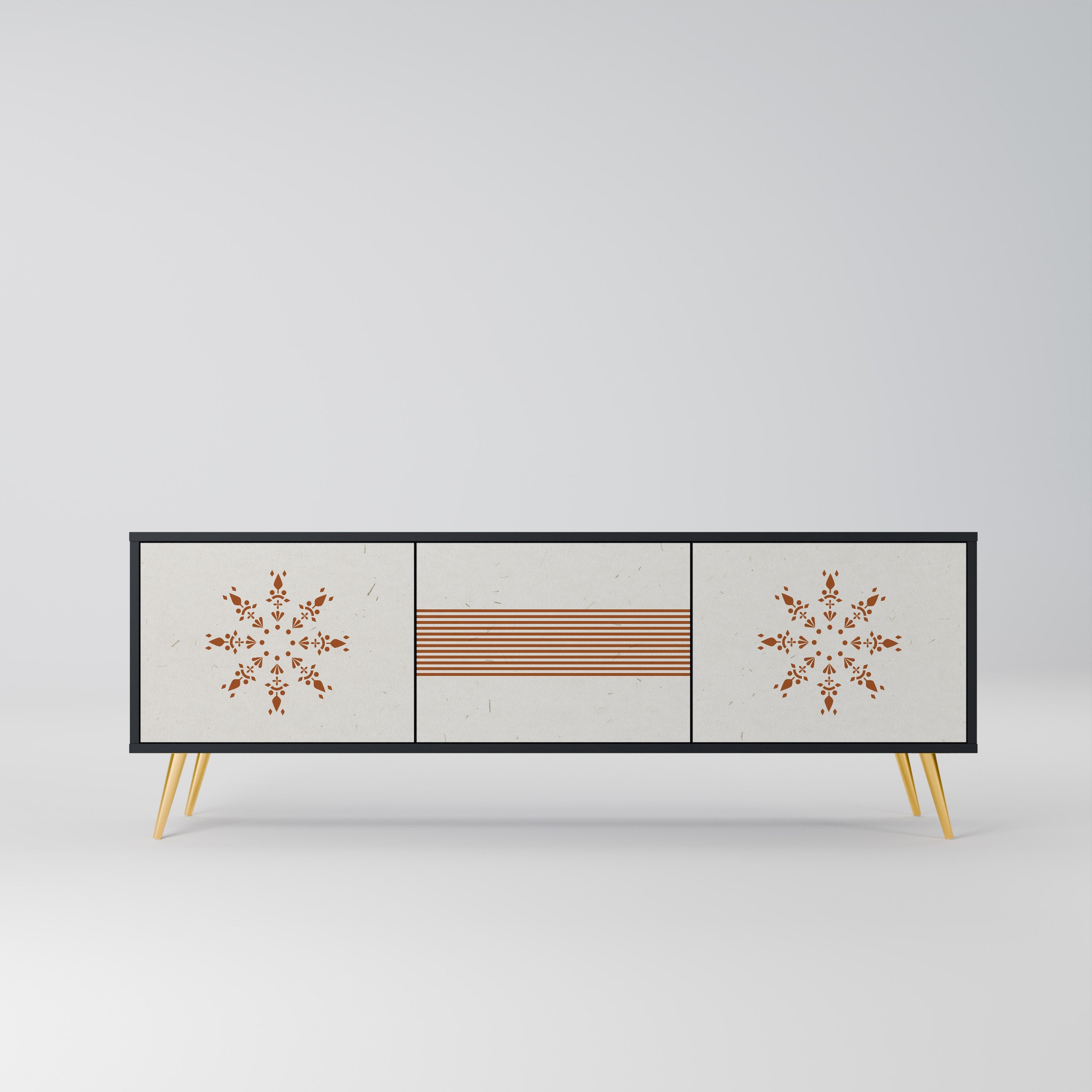 Meuble TV 3 portes DAILY HARMONY finition noire