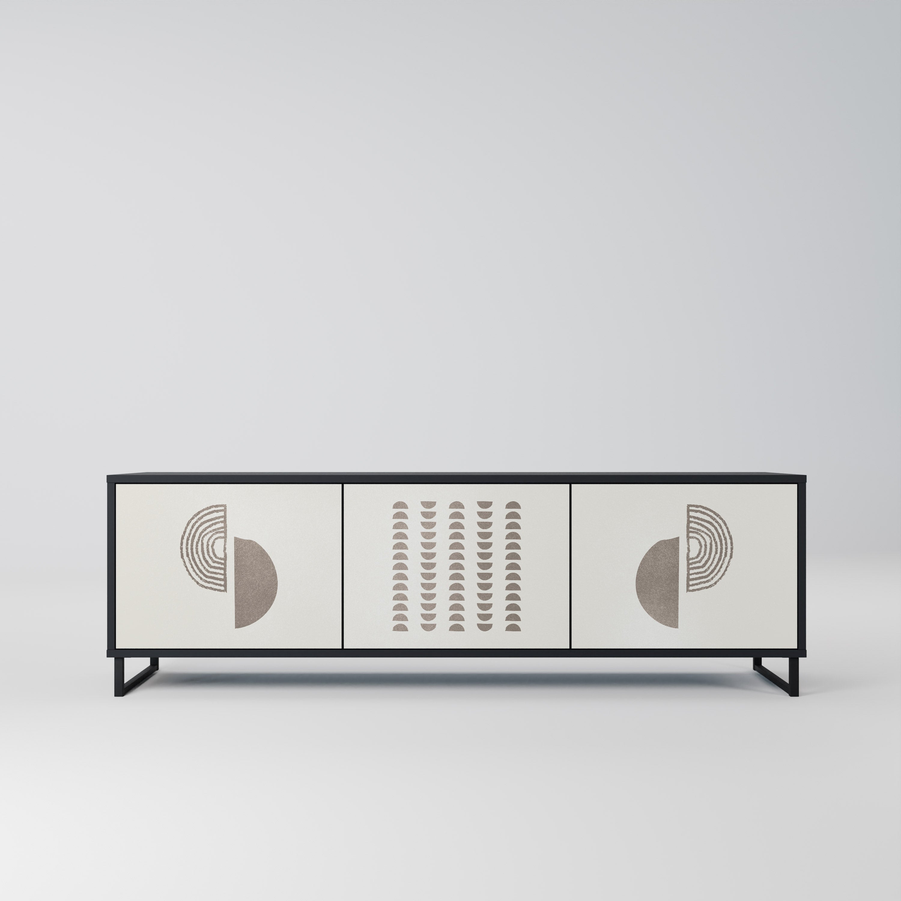 Meuble TV 3 portes HARMONY ESSENCE finition noire