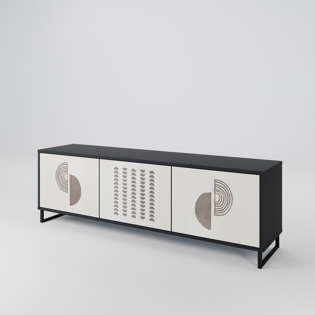 Meuble TV 3 portes HARMONY ESSENCE finition noire