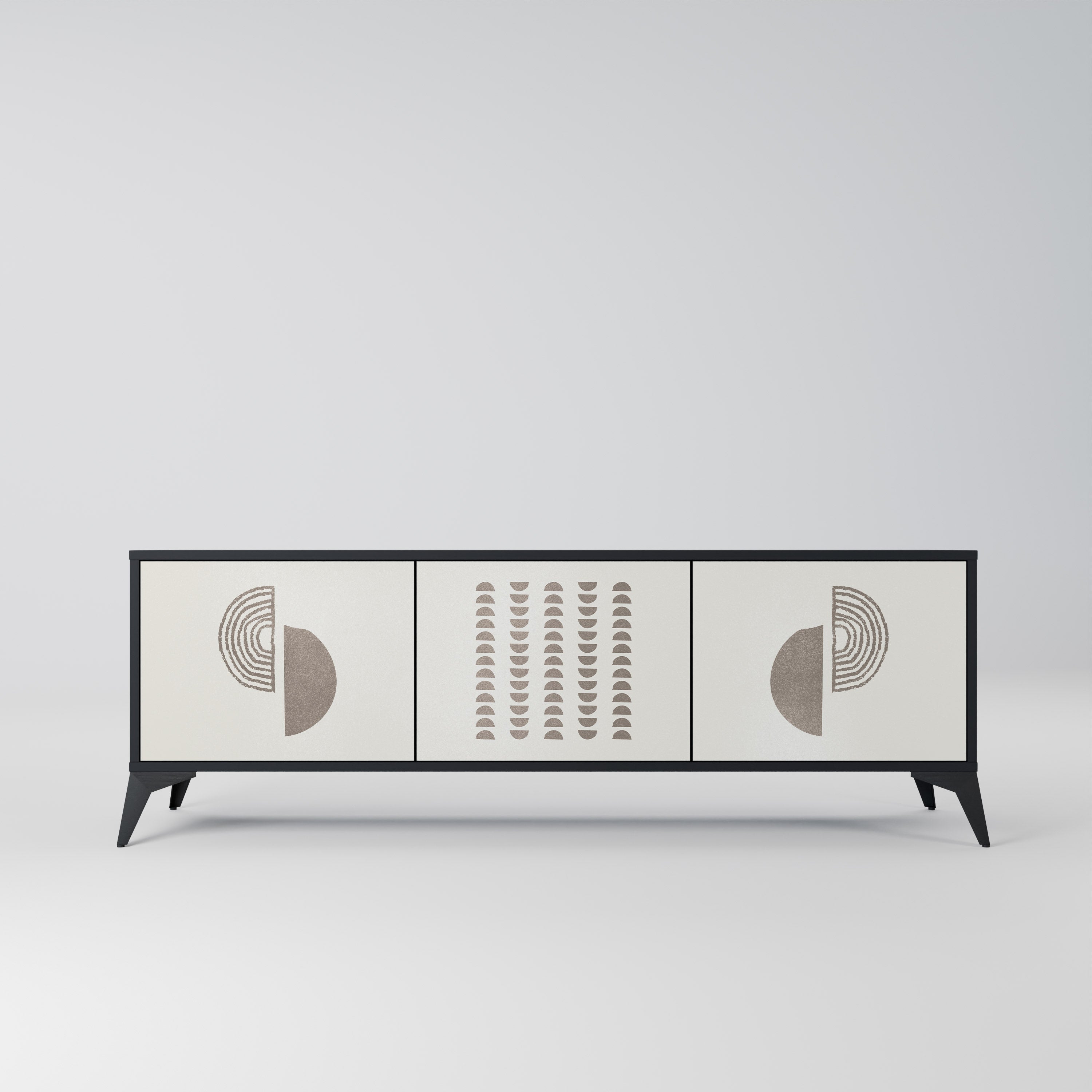 Meuble TV 3 portes HARMONY ESSENCE finition noire