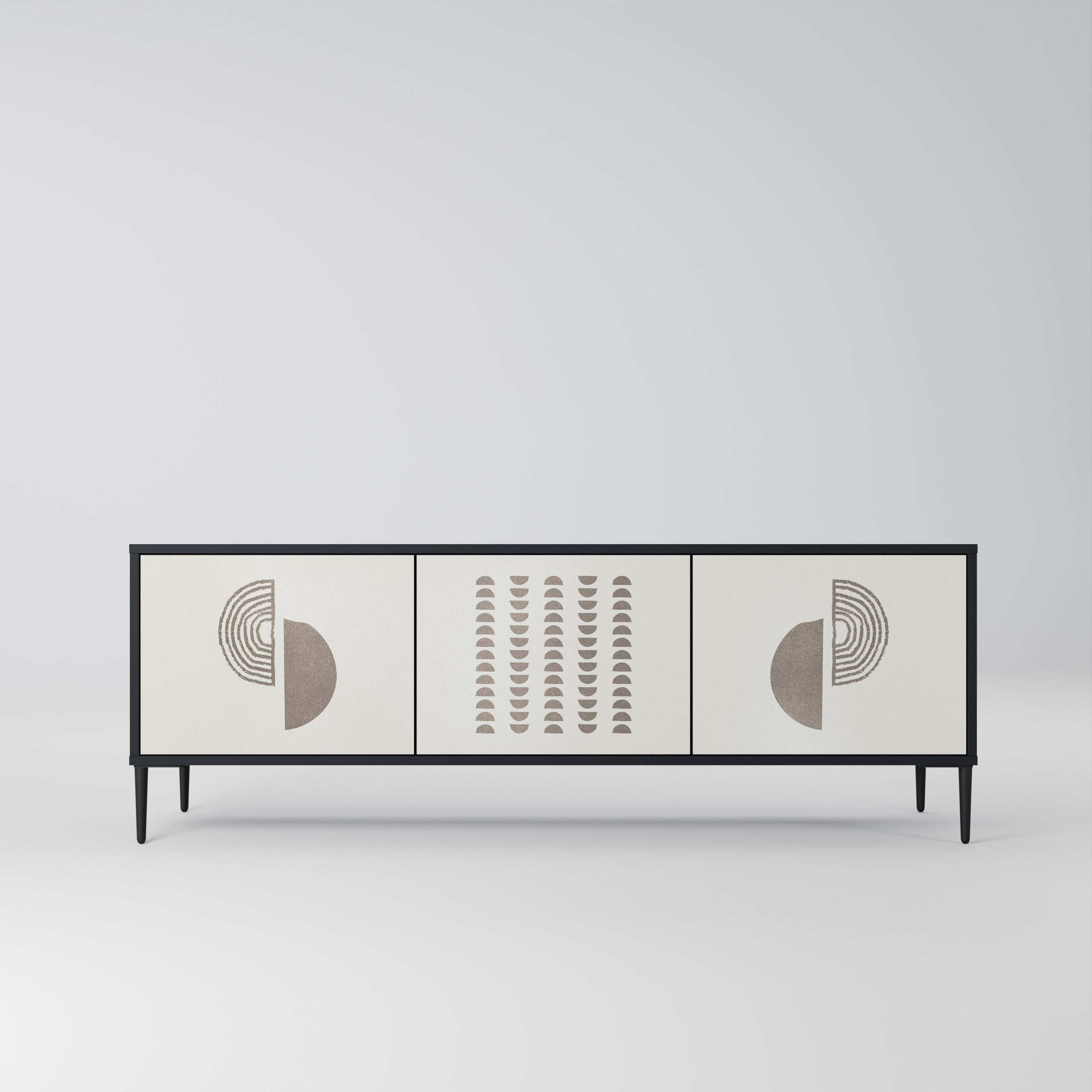 Meuble TV 3 portes HARMONY ESSENCE finition noire