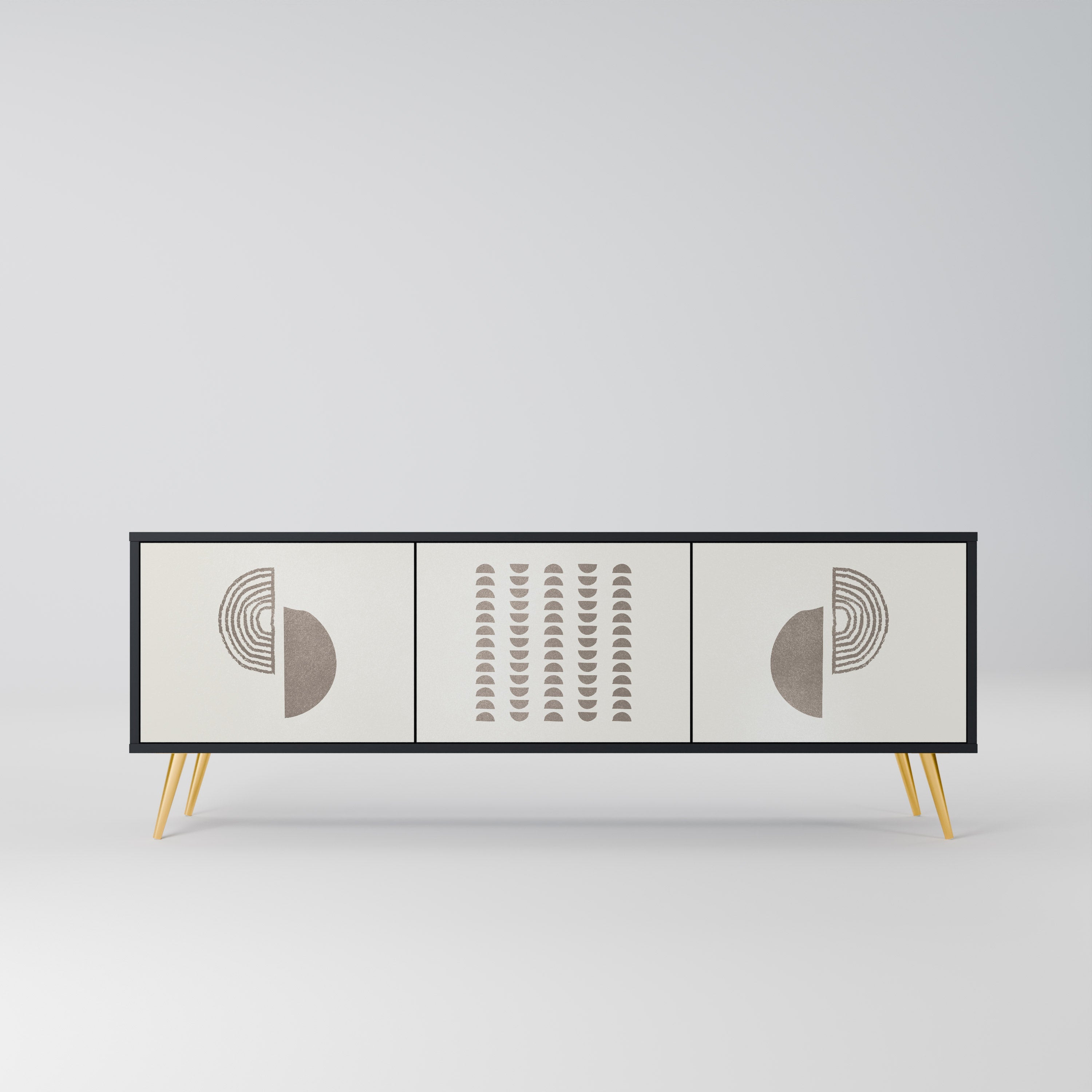 Meuble TV 3 portes HARMONY ESSENCE finition noire