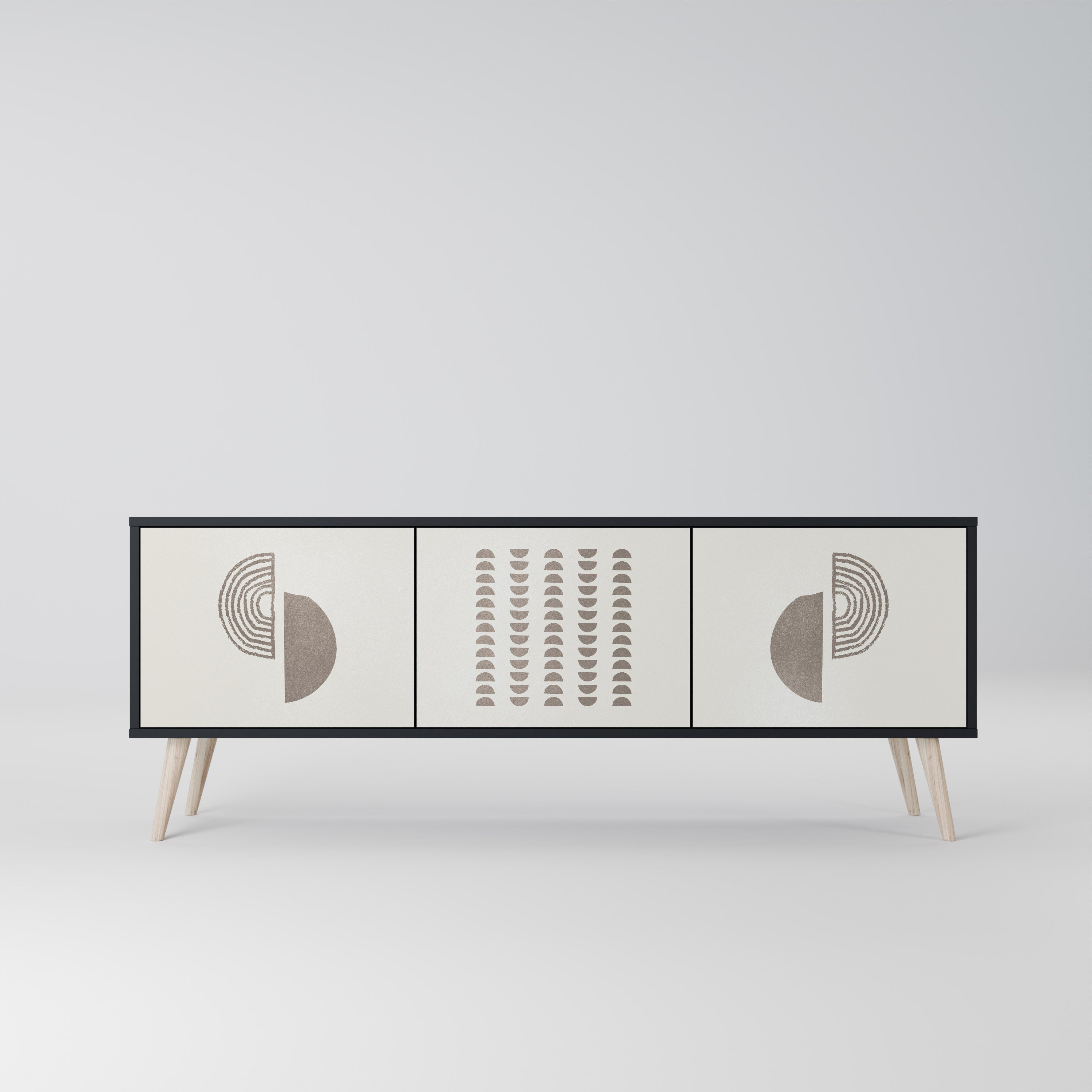 Meuble TV 3 portes HARMONY ESSENCE finition noire