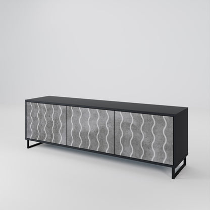 WAVES OF CONCRETE 3-Door TV Cabinet