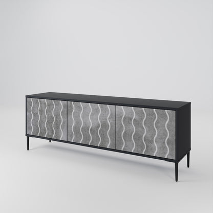 WAVES OF CONCRETE 3-Door TV Cabinet