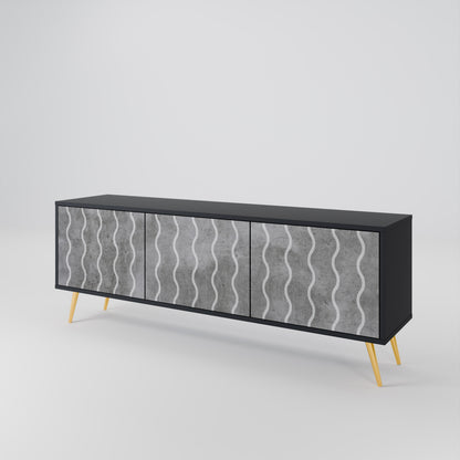 WAVES OF CONCRETE 3-Door TV Cabinet