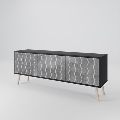 WAVES OF CONCRETE 3-Door TV Cabinet