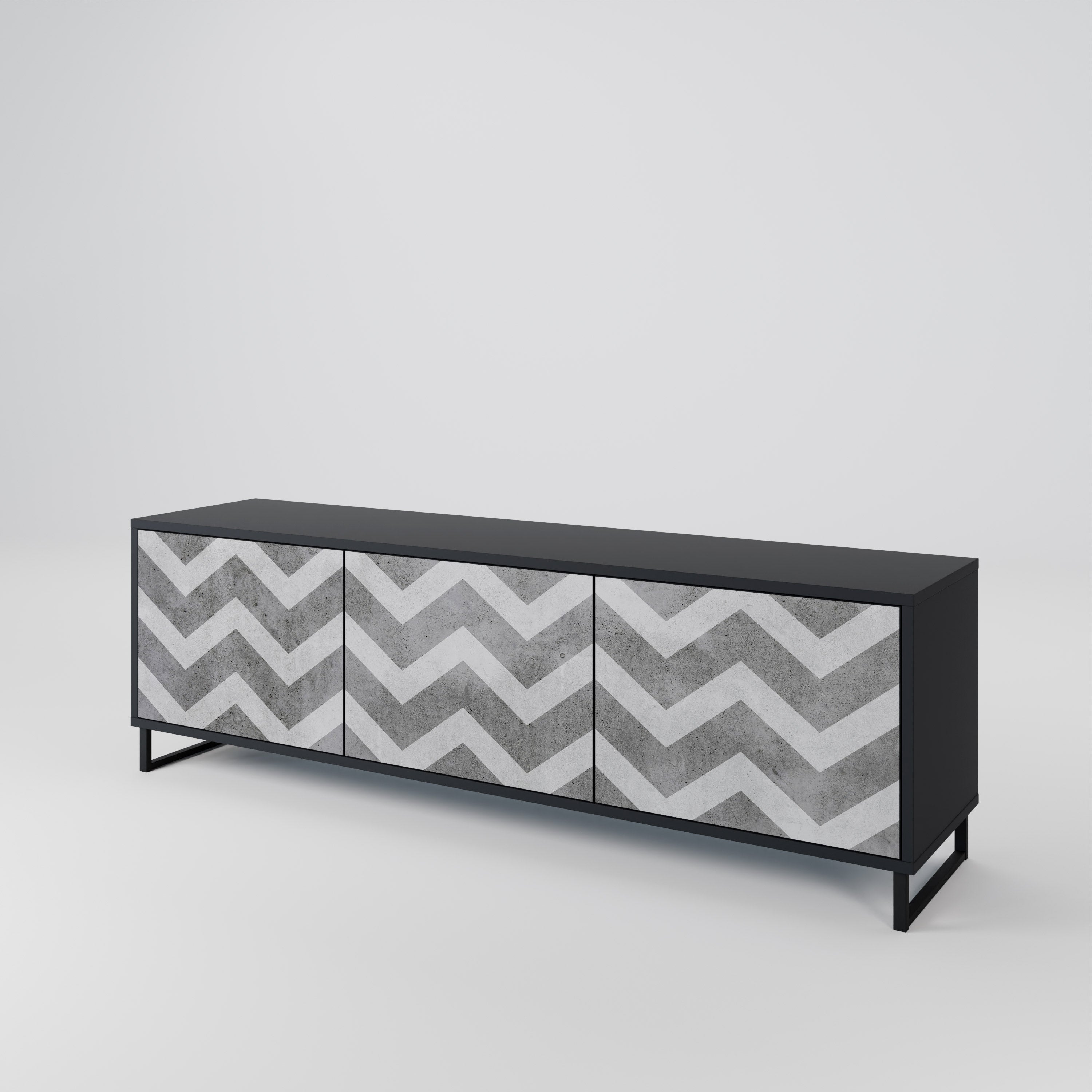 TOUGH ZIG ZAG 3-Door TV Cabinet