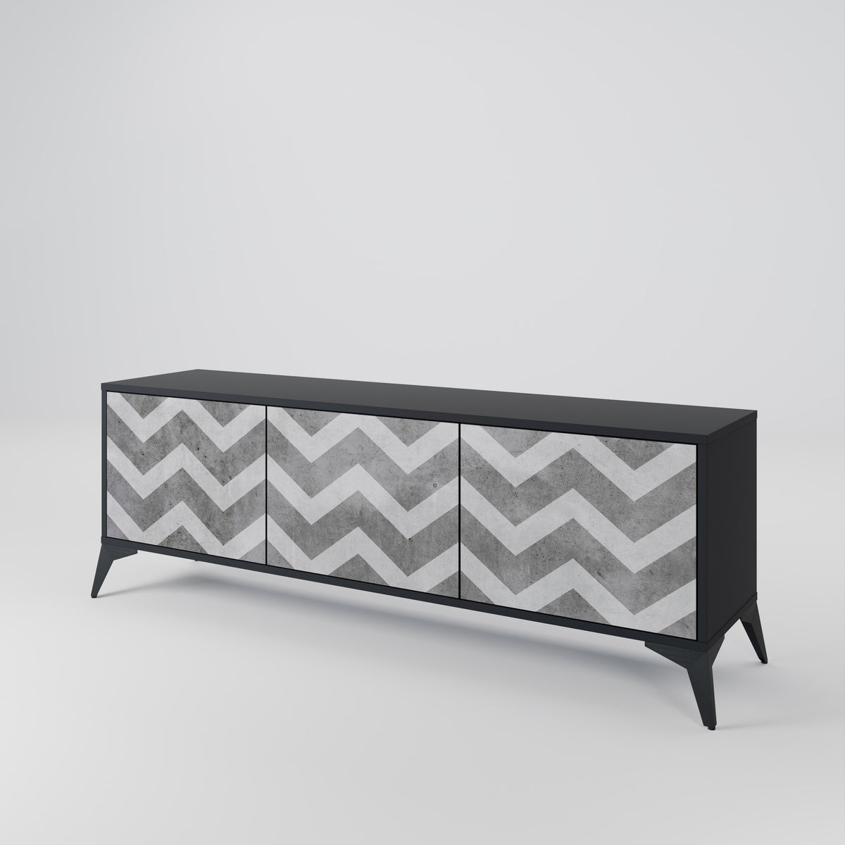 TOUGH ZIG ZAG 3-Door TV Cabinet