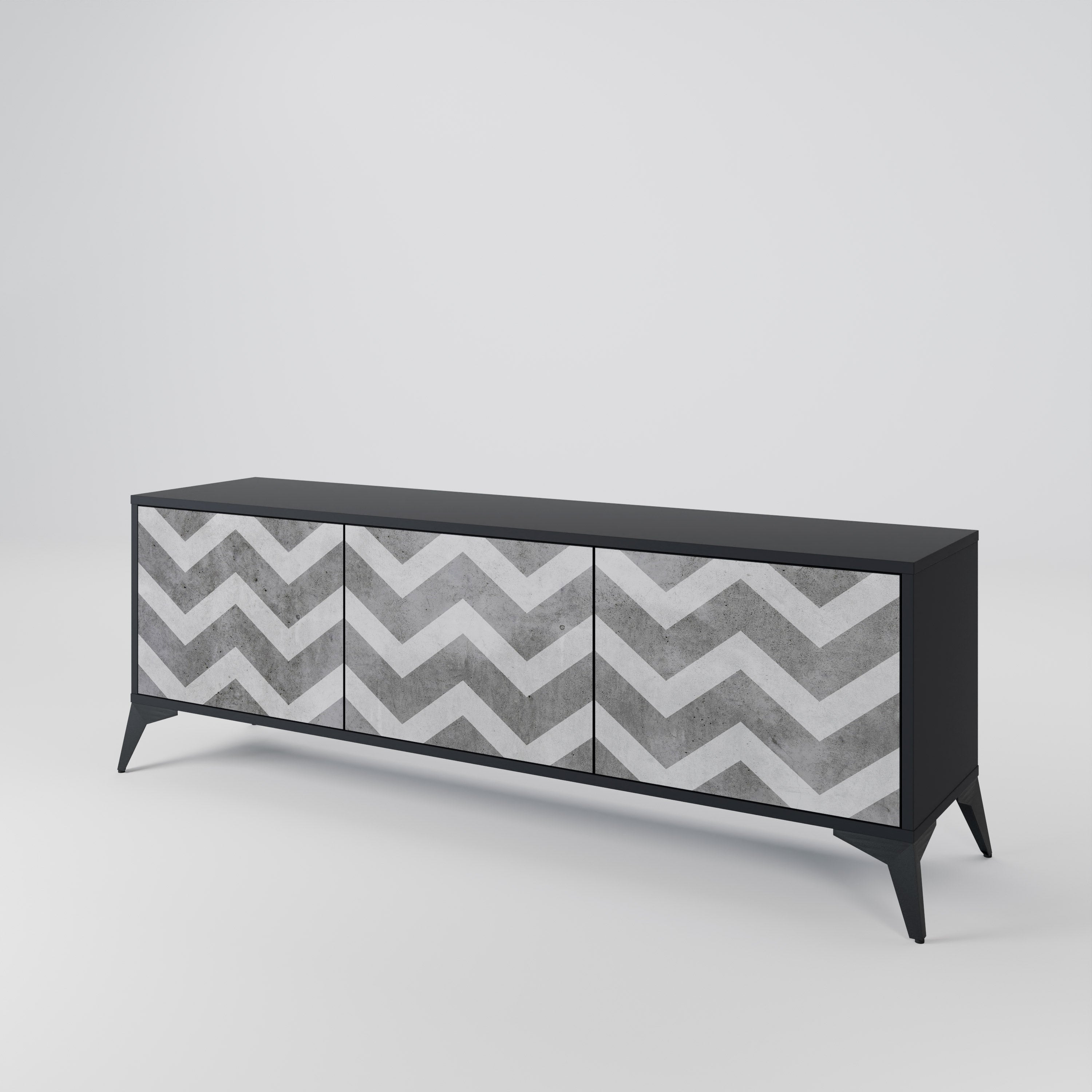 TOUGH ZIG ZAG 3-Door TV Cabinet