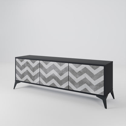 TOUGH ZIG ZAG 3-Door TV Cabinet