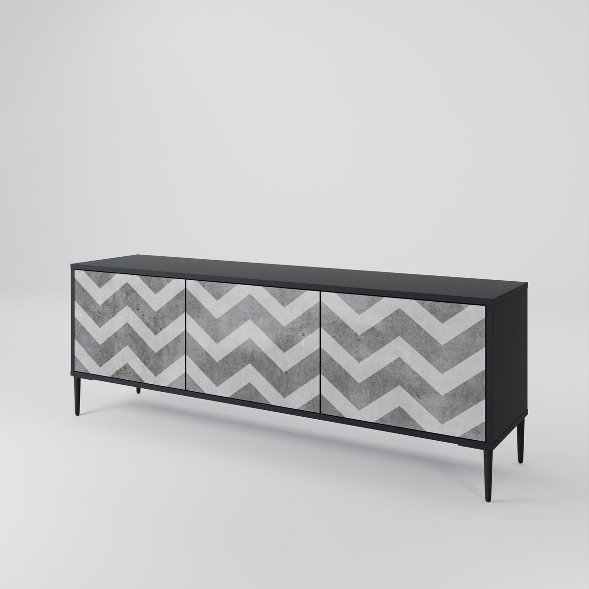 TOUGH ZIG ZAG 3-Door TV Cabinet