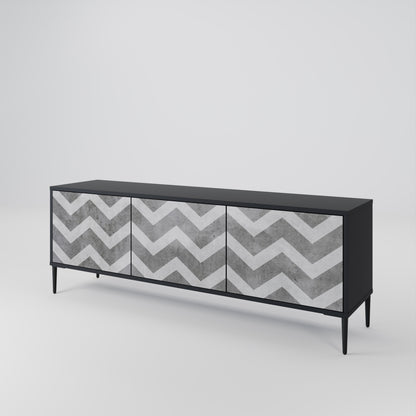 TOUGH ZIG ZAG 3-Door TV Cabinet