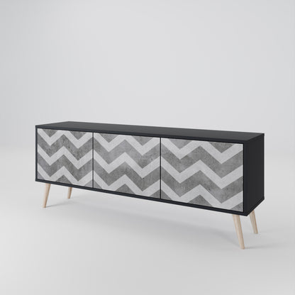 TOUGH ZIG ZAG 3-Door TV Cabinet