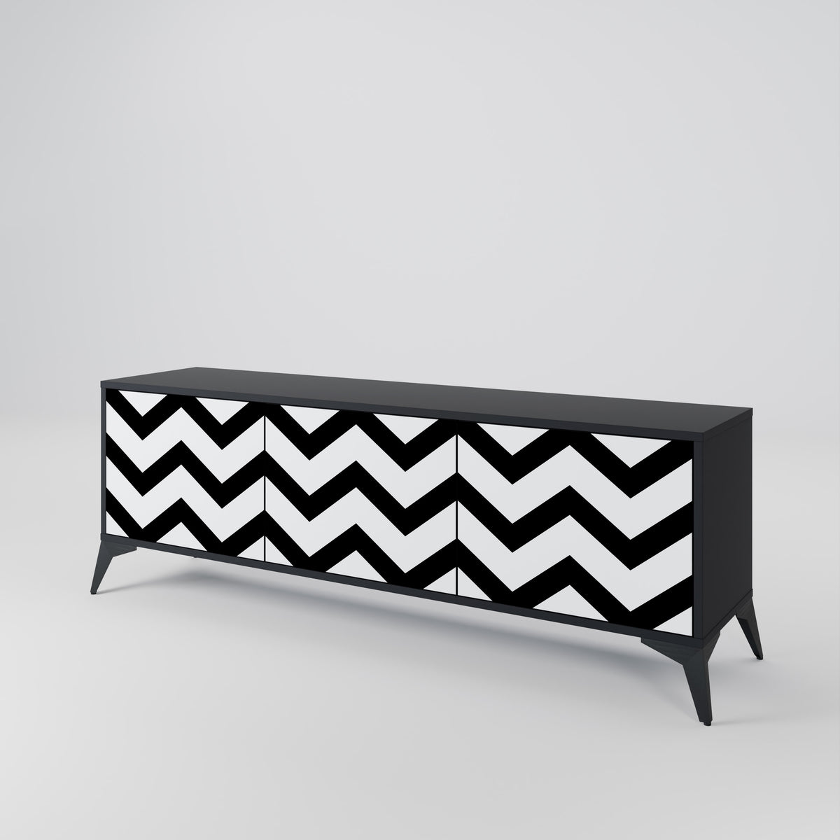 CLASSIC ZIG ZAG 3-Door TV Cabinet