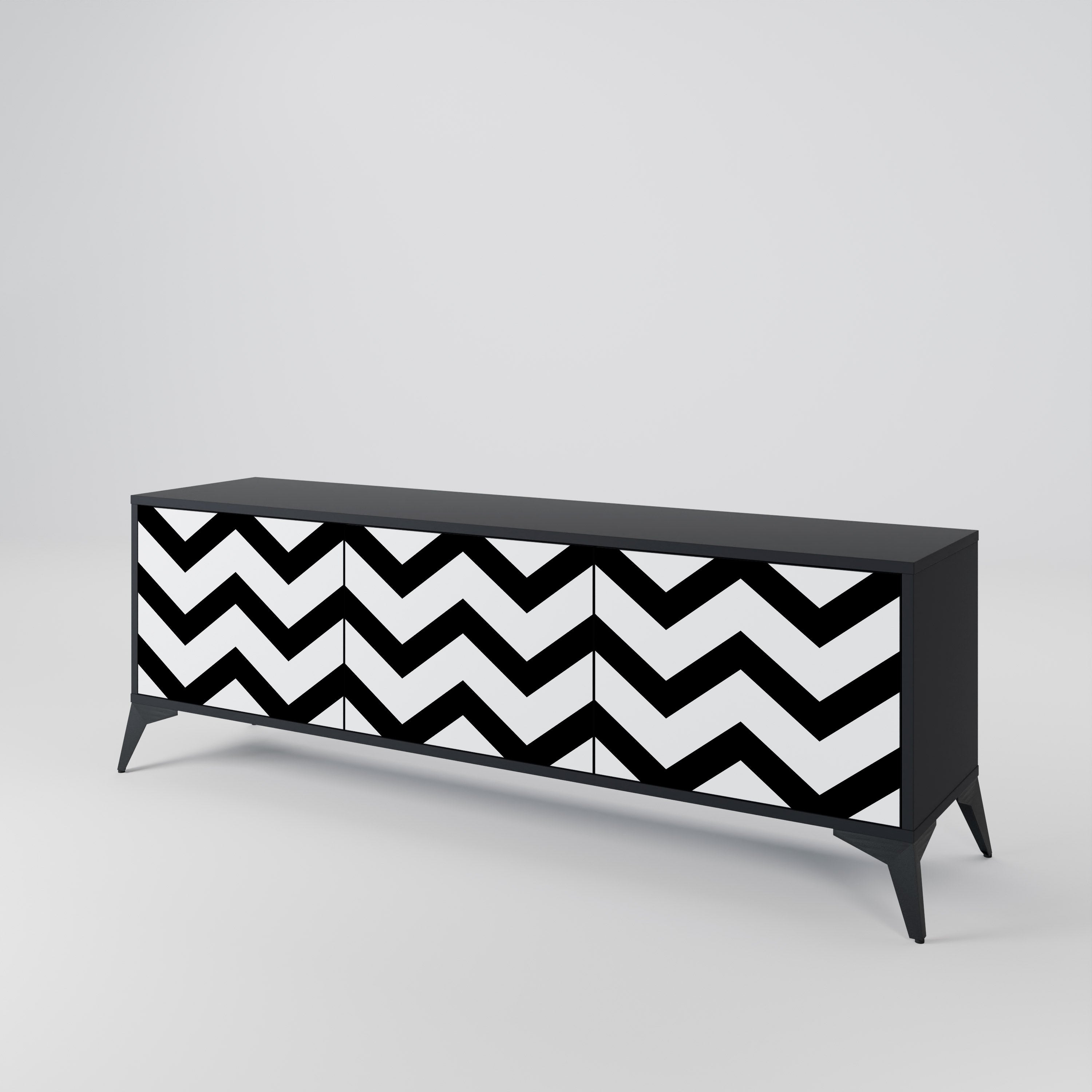 CLASSIC ZIG ZAG 3-Door TV Cabinet