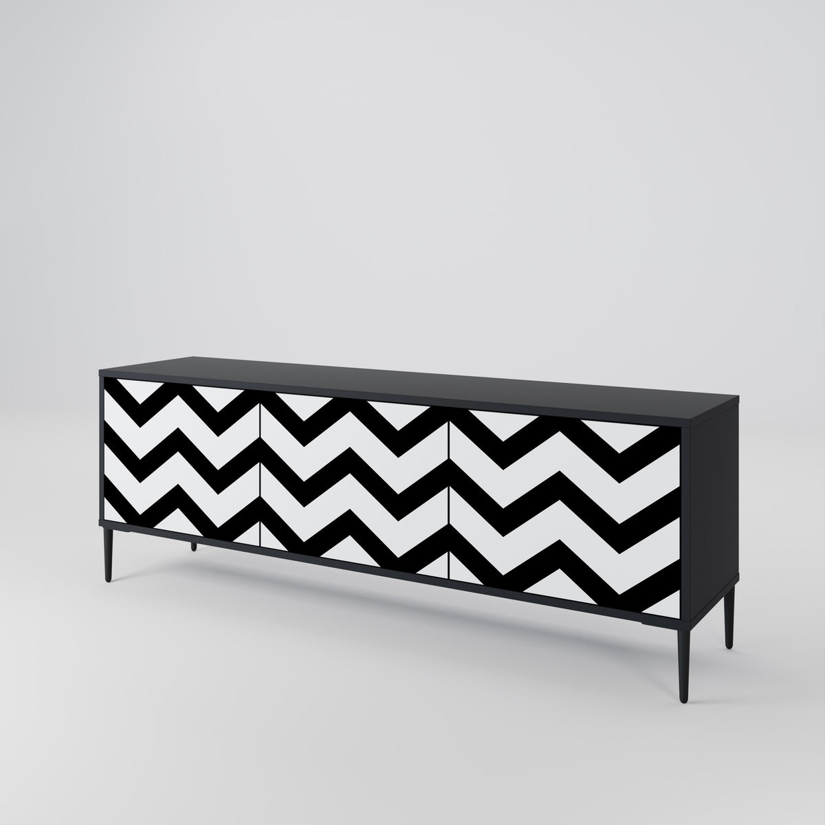 CLASSIC ZIG ZAG 3-Door TV Cabinet