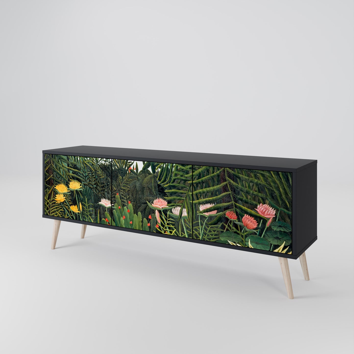 VIRGIN FOREST WITH SUNSET 3-Door TV Cabinet