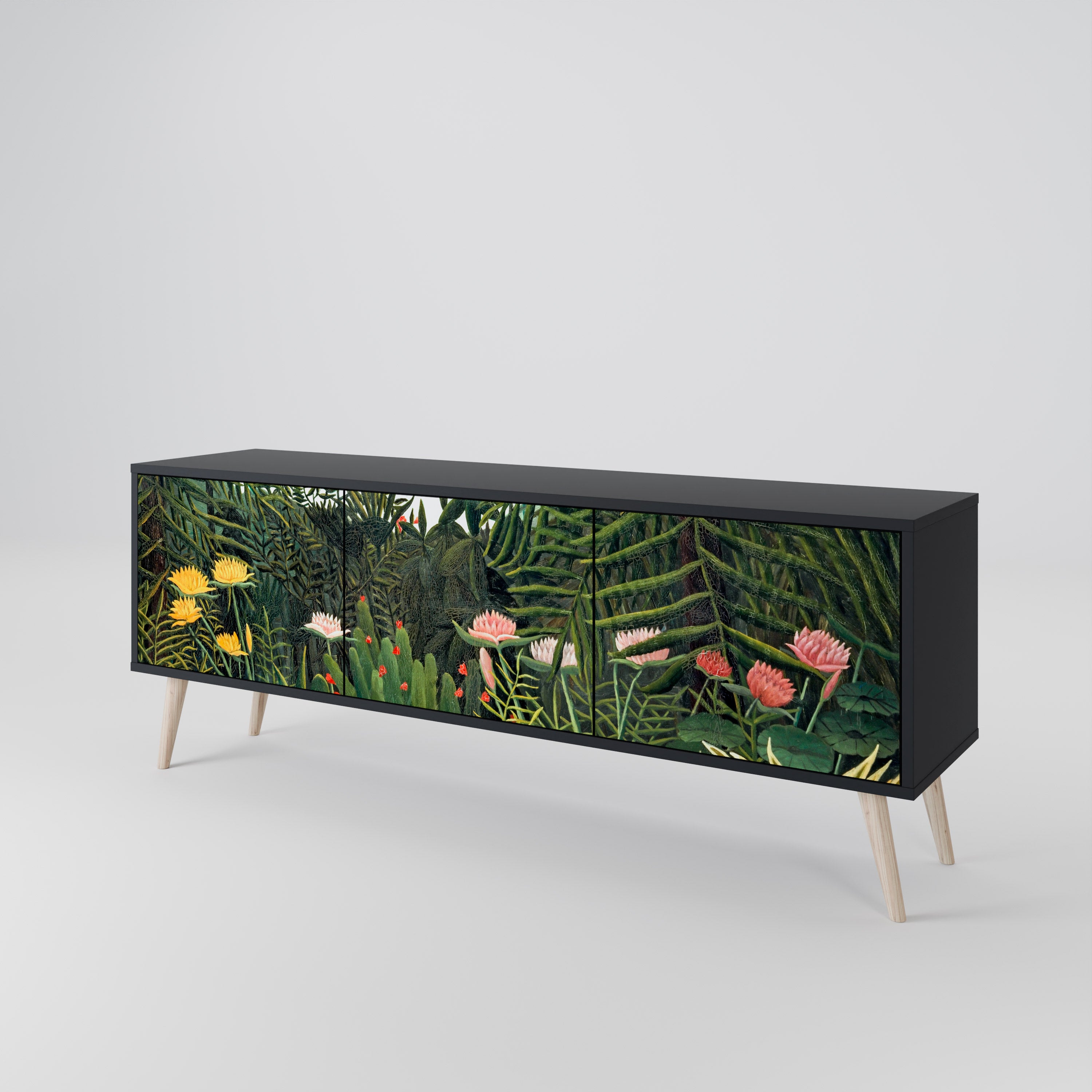 VIRGIN FOREST WITH SUNSET 3-Door TV Cabinet