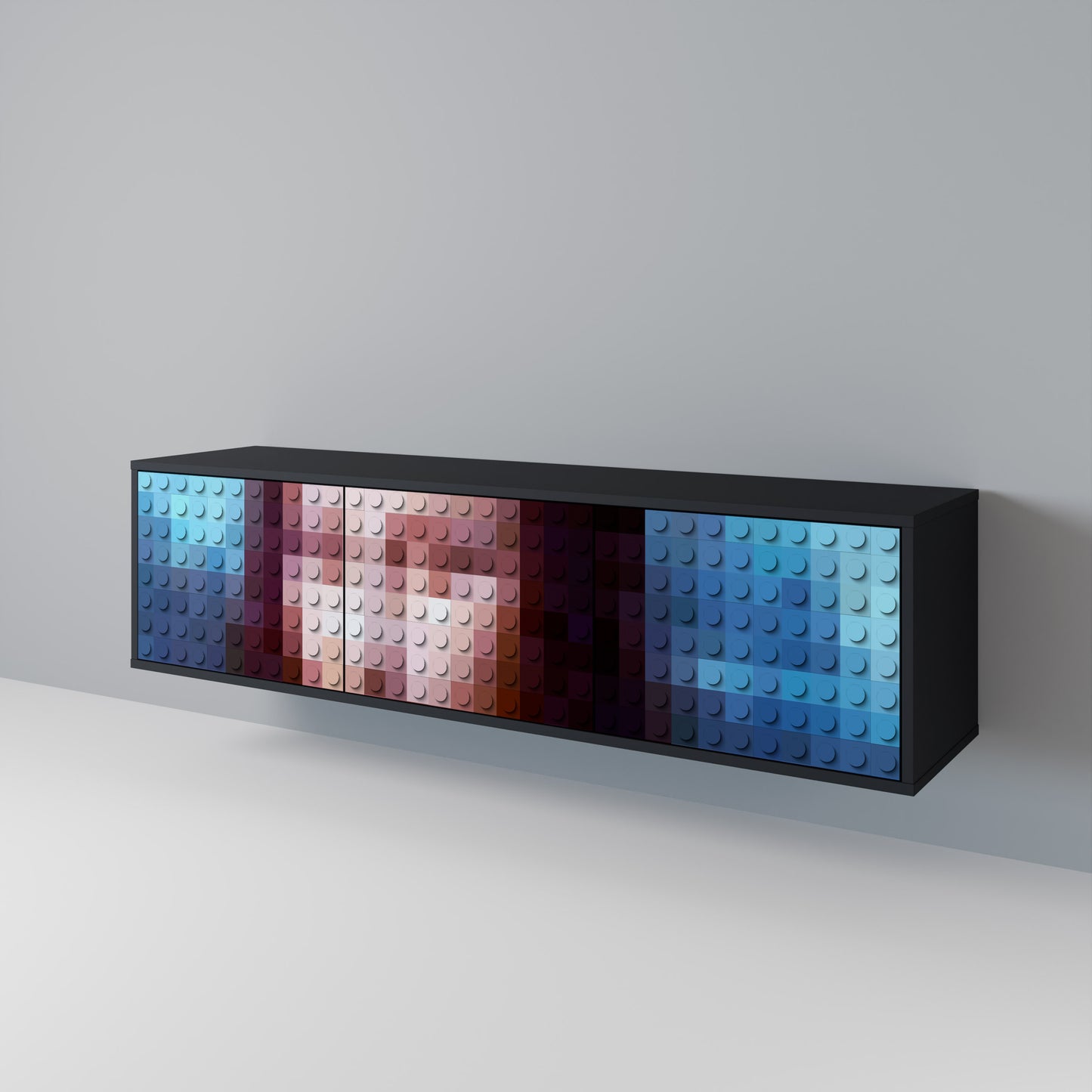CONSTRUCTIVE ART 3-Door TV Cabinet