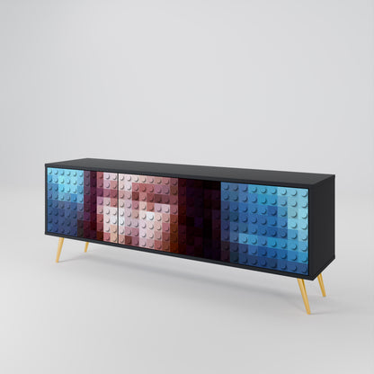 CONSTRUCTIVE ART 3-Door TV Cabinet