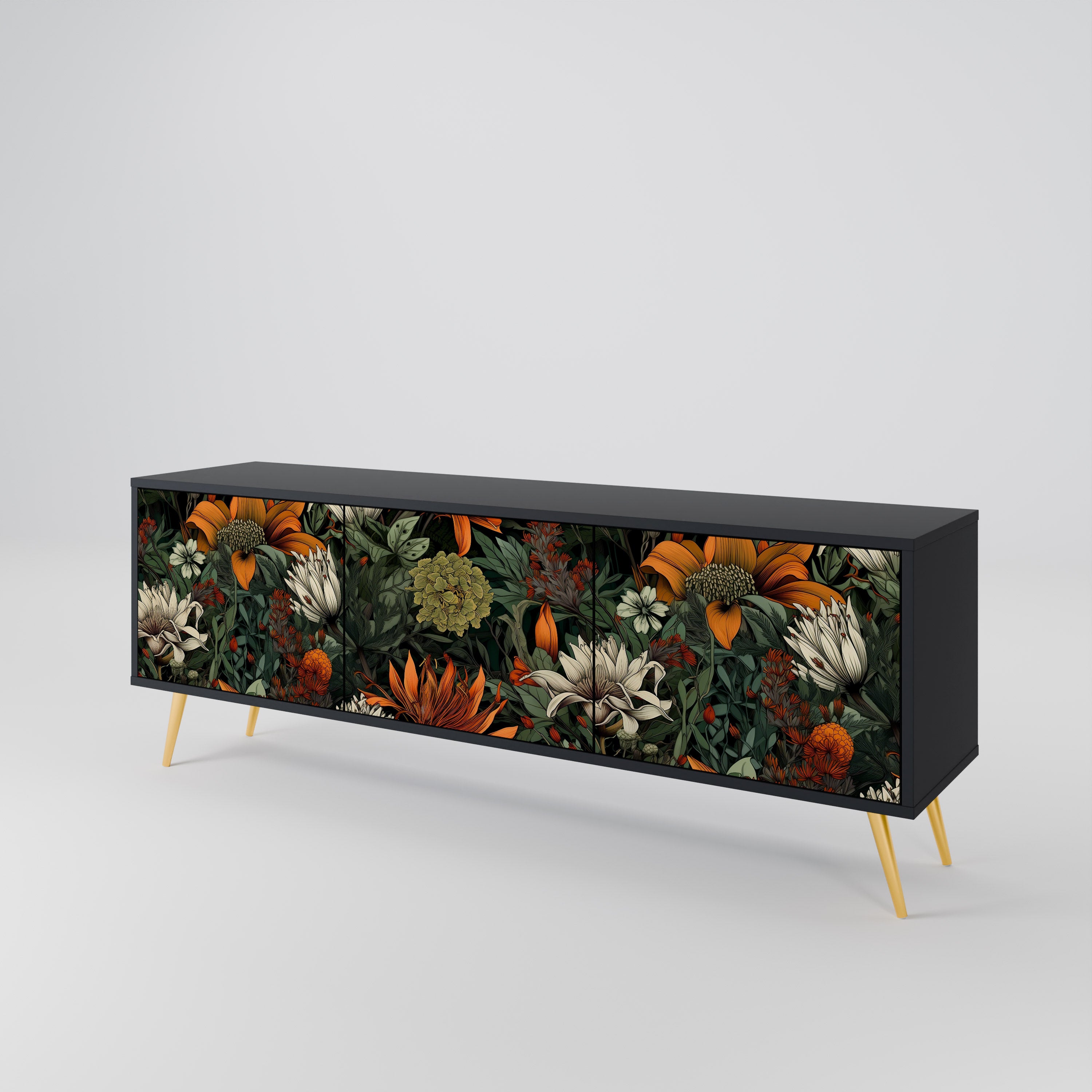 MIDNIGHT SPROUT 3-Door TV Cabinet