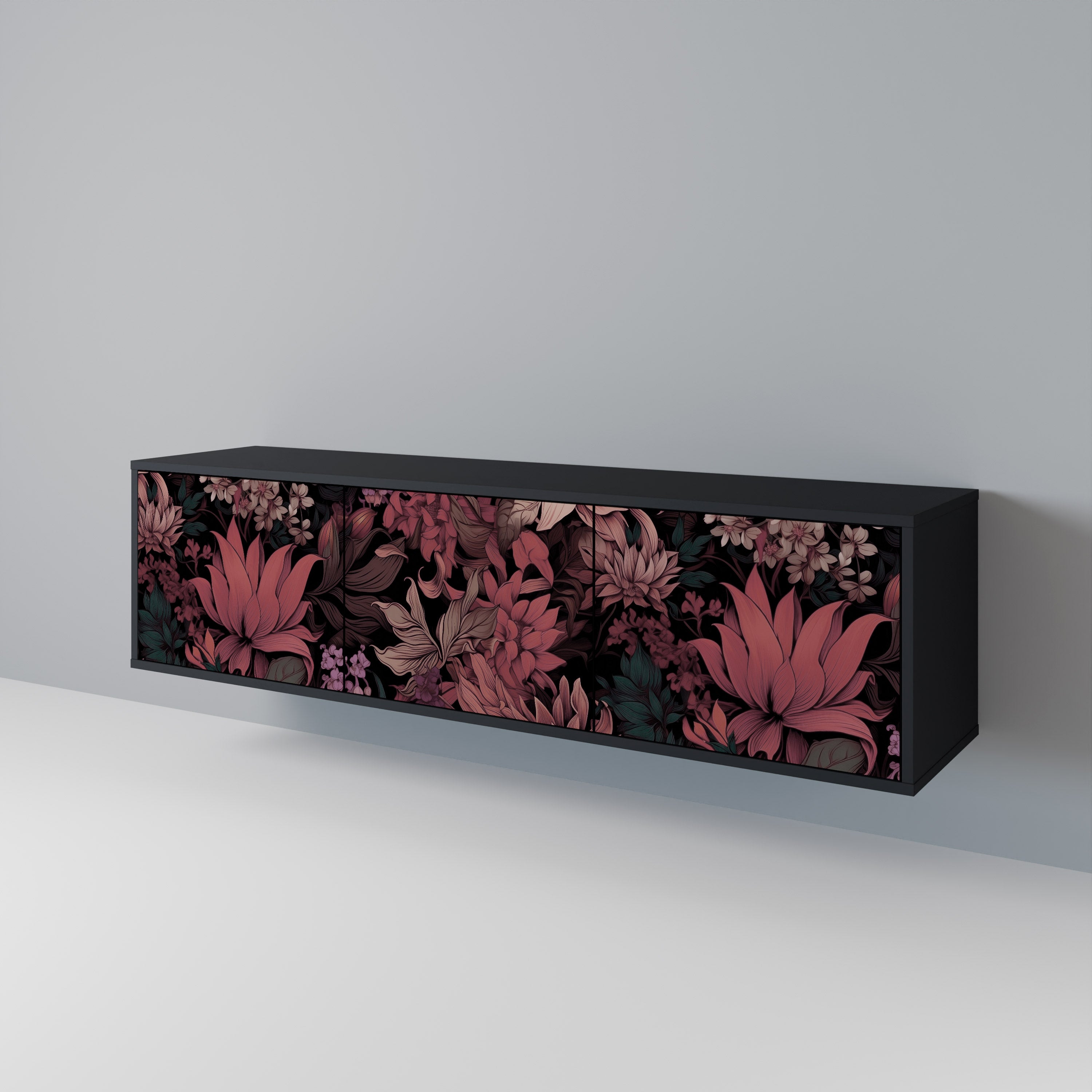 FLORAL WHISPER 3-Door TV Cabinet