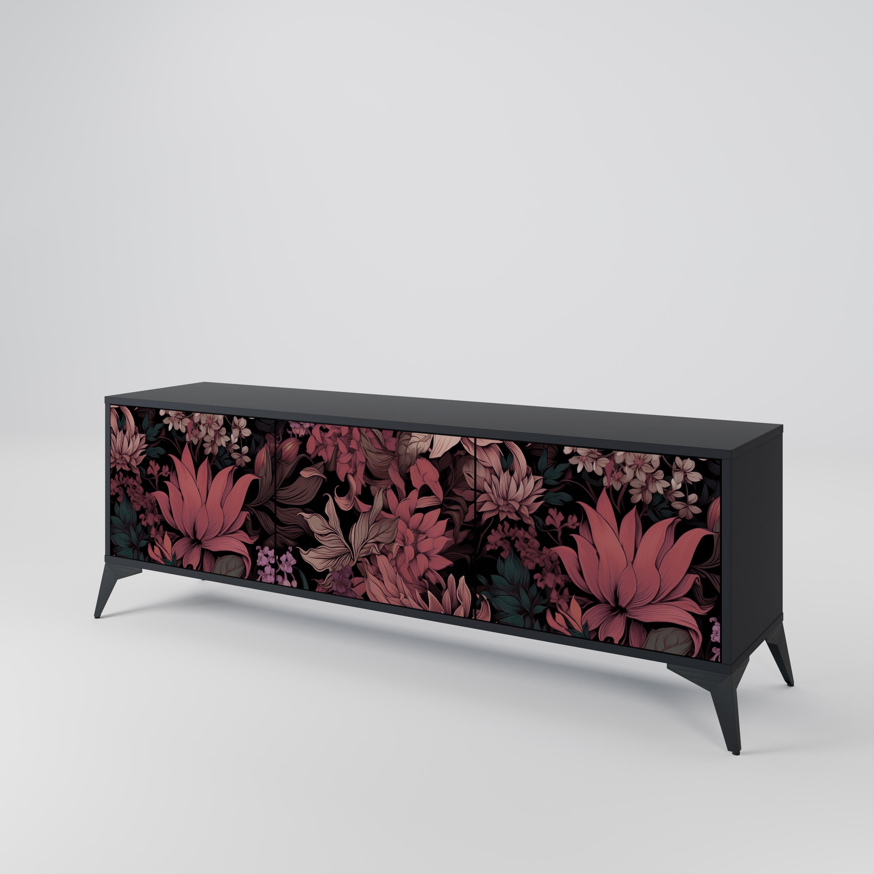 FLORAL WHISPER 3-Door TV Cabinet