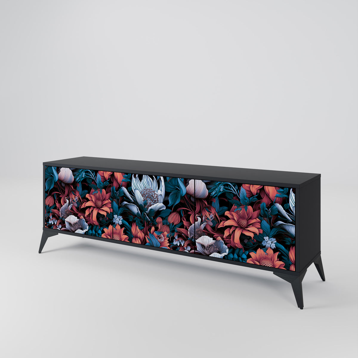 ETHEREAL BLOSSOMS 3-Door TV Cabinet