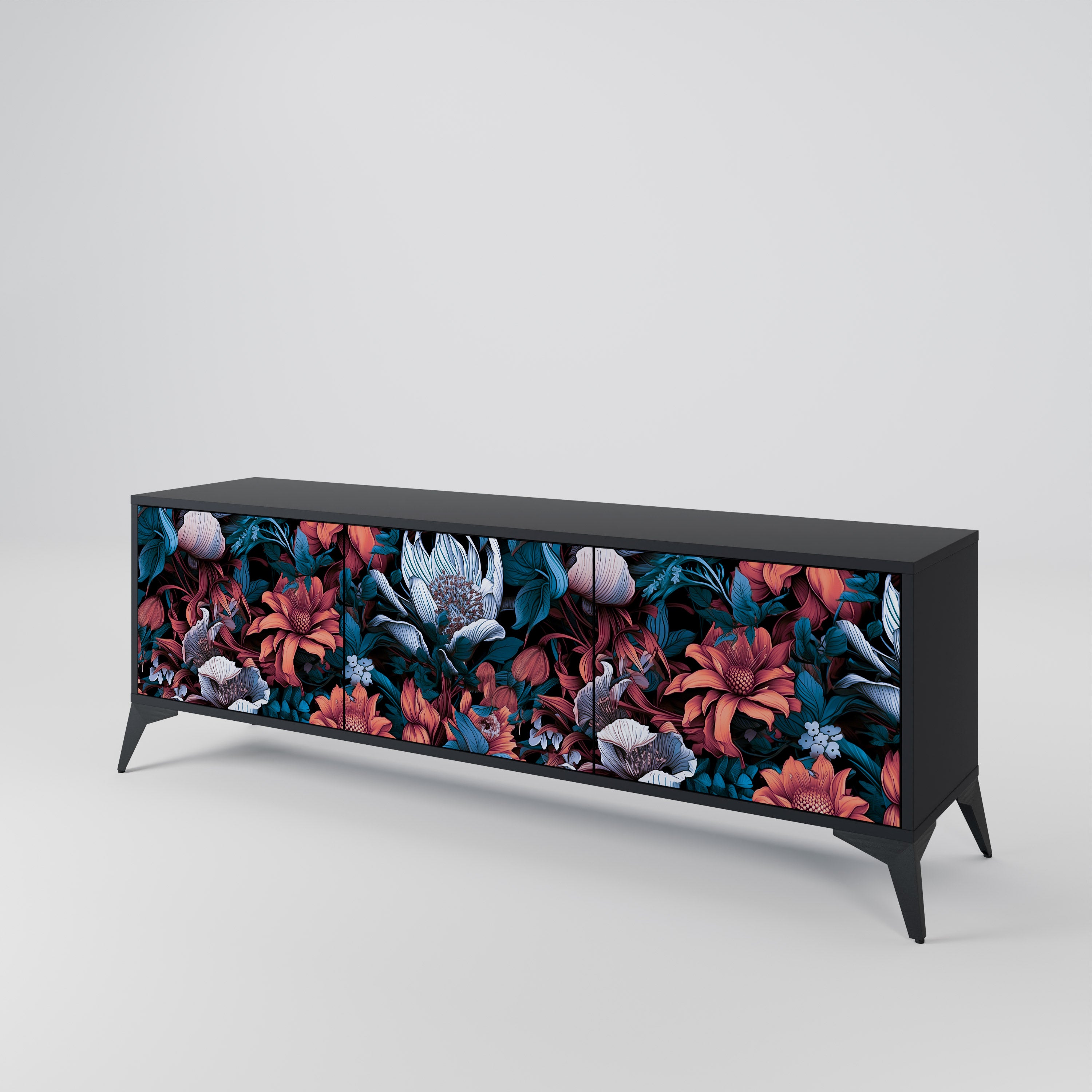 ETHEREAL BLOSSOMS 3-Door TV Cabinet