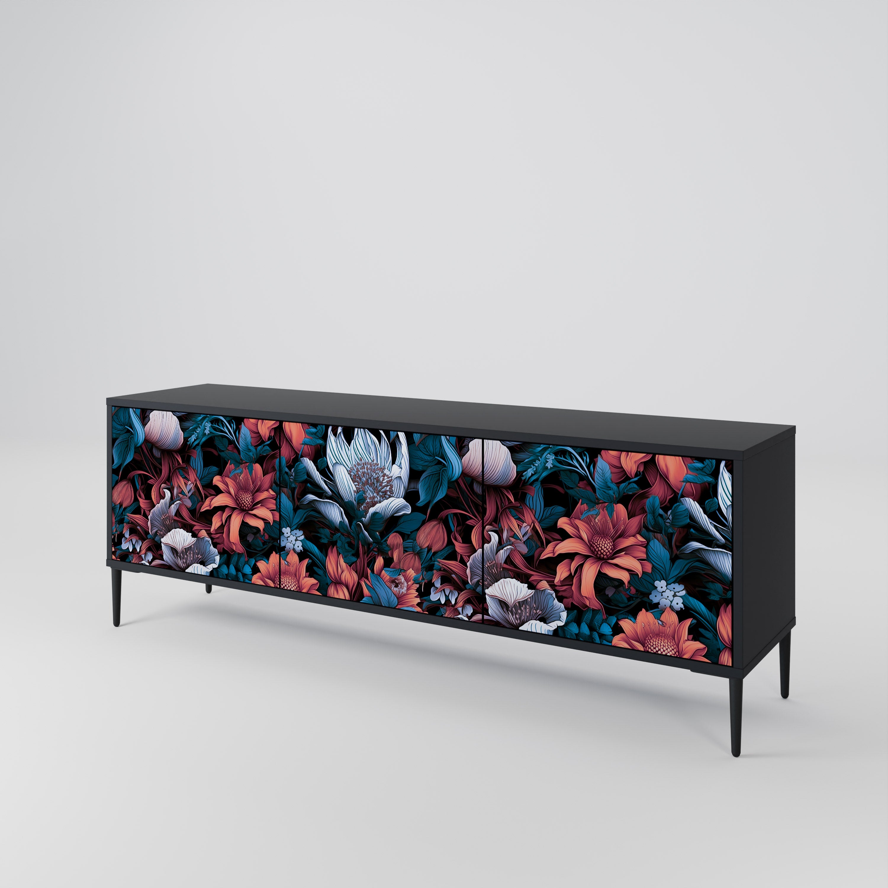 ETHEREAL BLOSSOMS 3-Door TV Cabinet