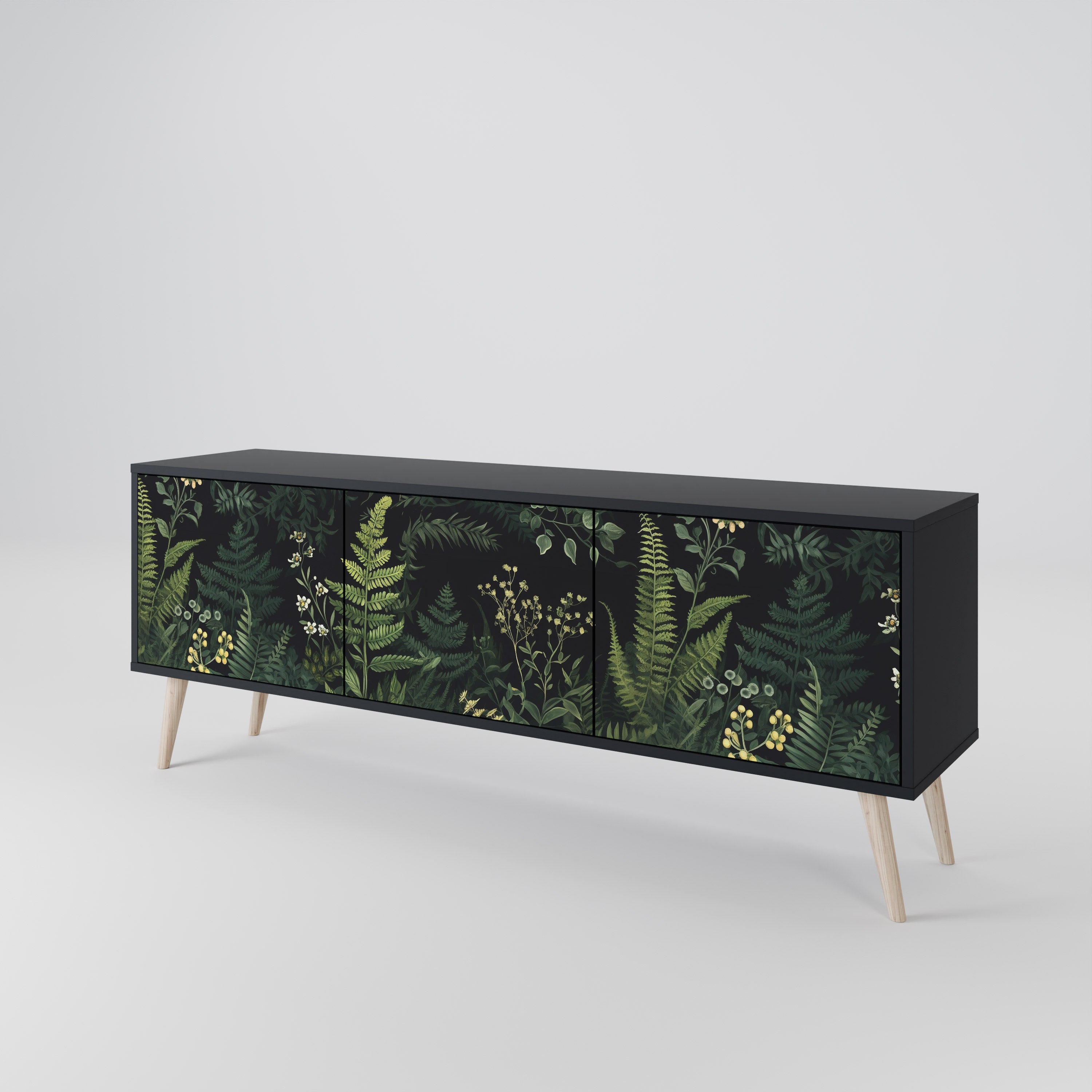FERN FLOWERS 3-Door TV Cabinet