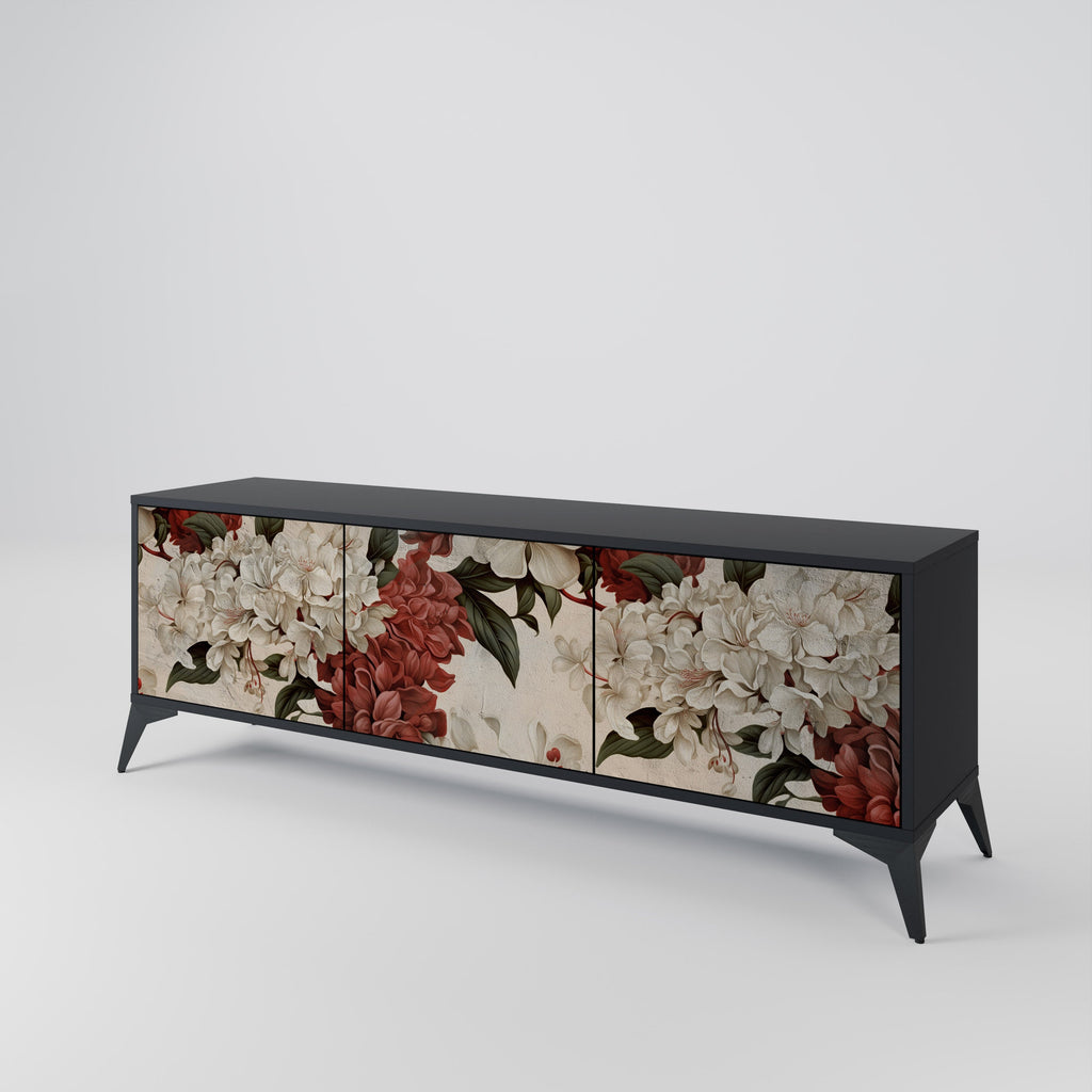 EPHEMERAL DAYS 3-Door TV Stand in Black Finish