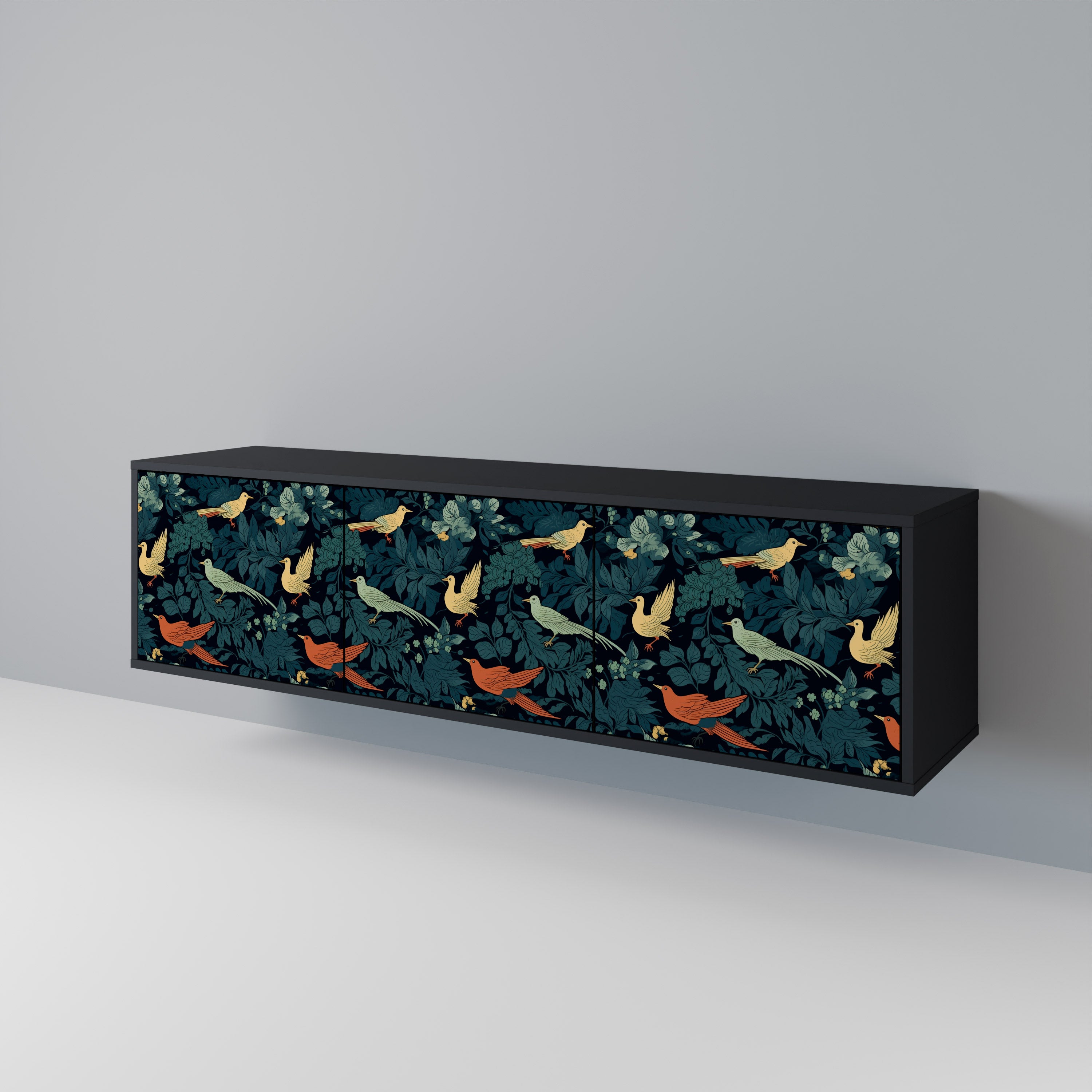 FOWL ORNAMENT 3-Door TV Cabinet