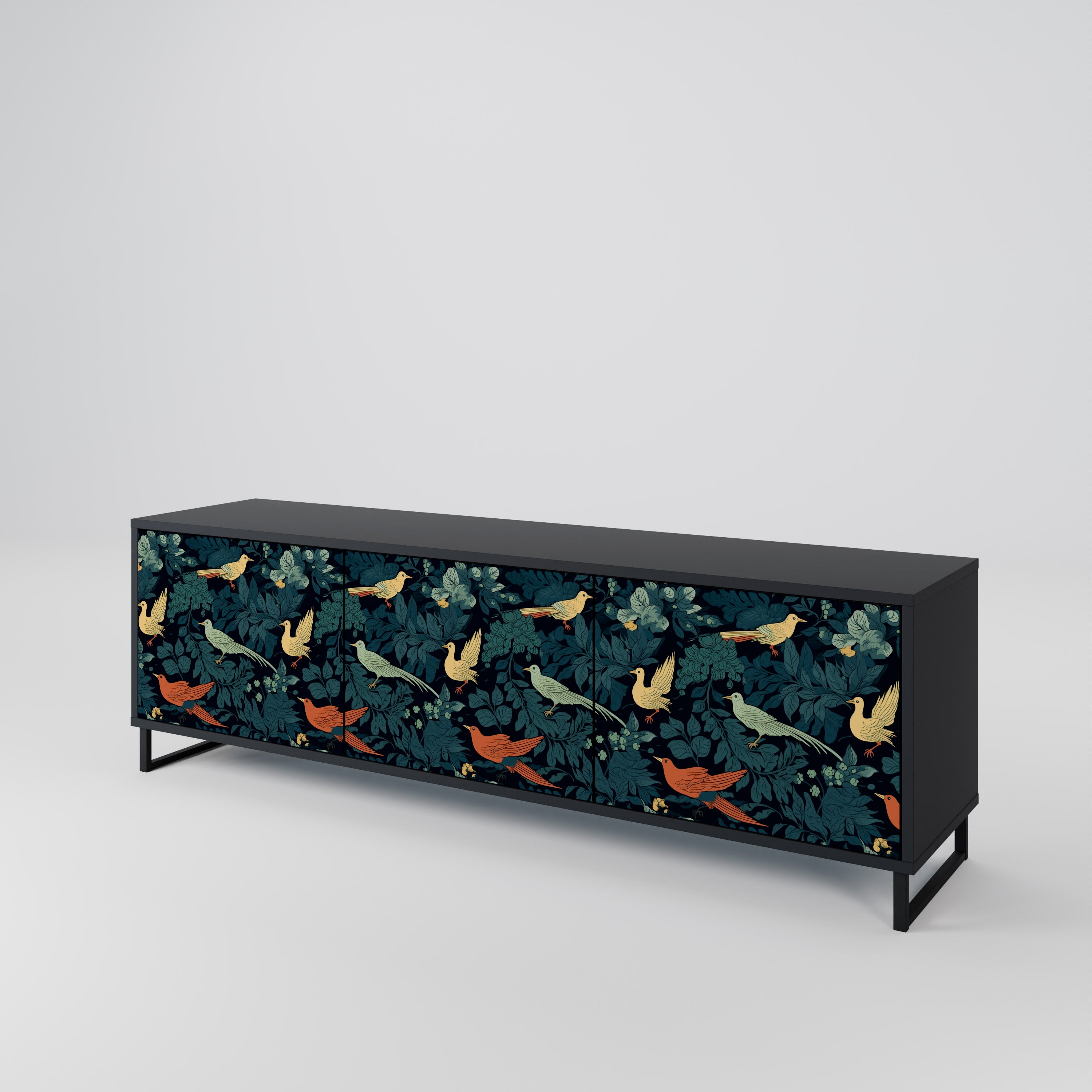 FOWL ORNAMENT 3-Door TV Cabinet