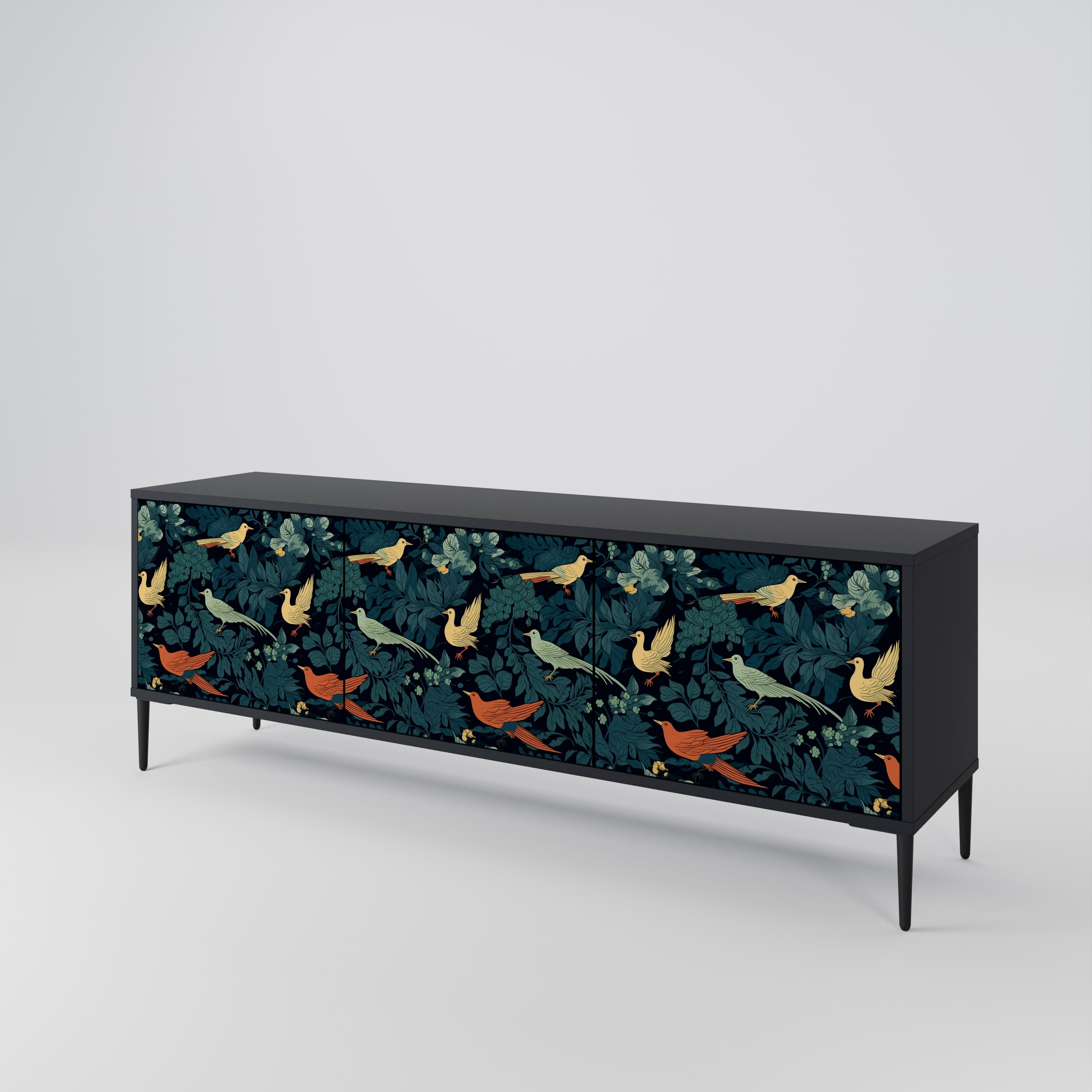 FOWL ORNAMENT 3-Door TV Cabinet
