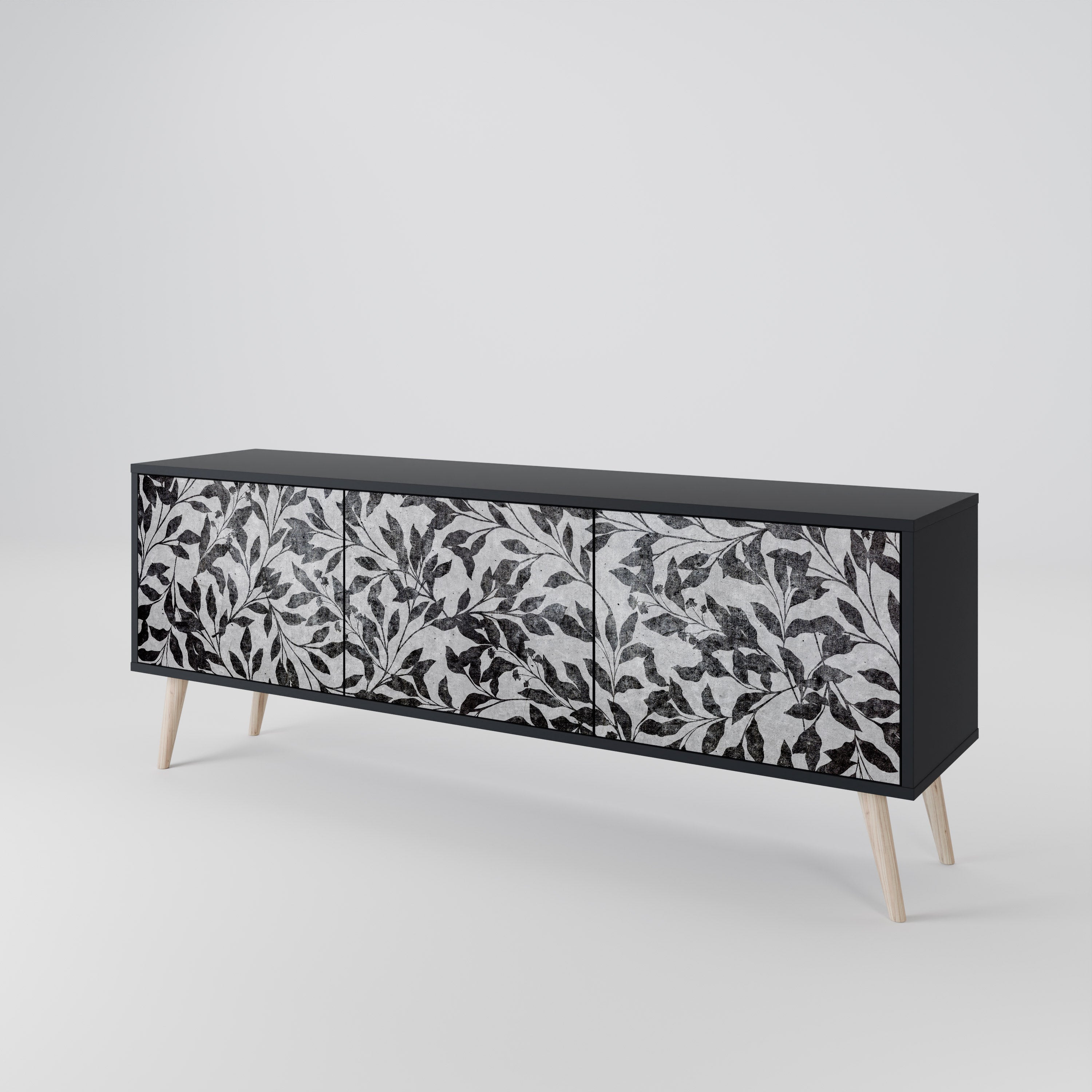 CHARCOAL SPROUT 3-Door TV Cabinet