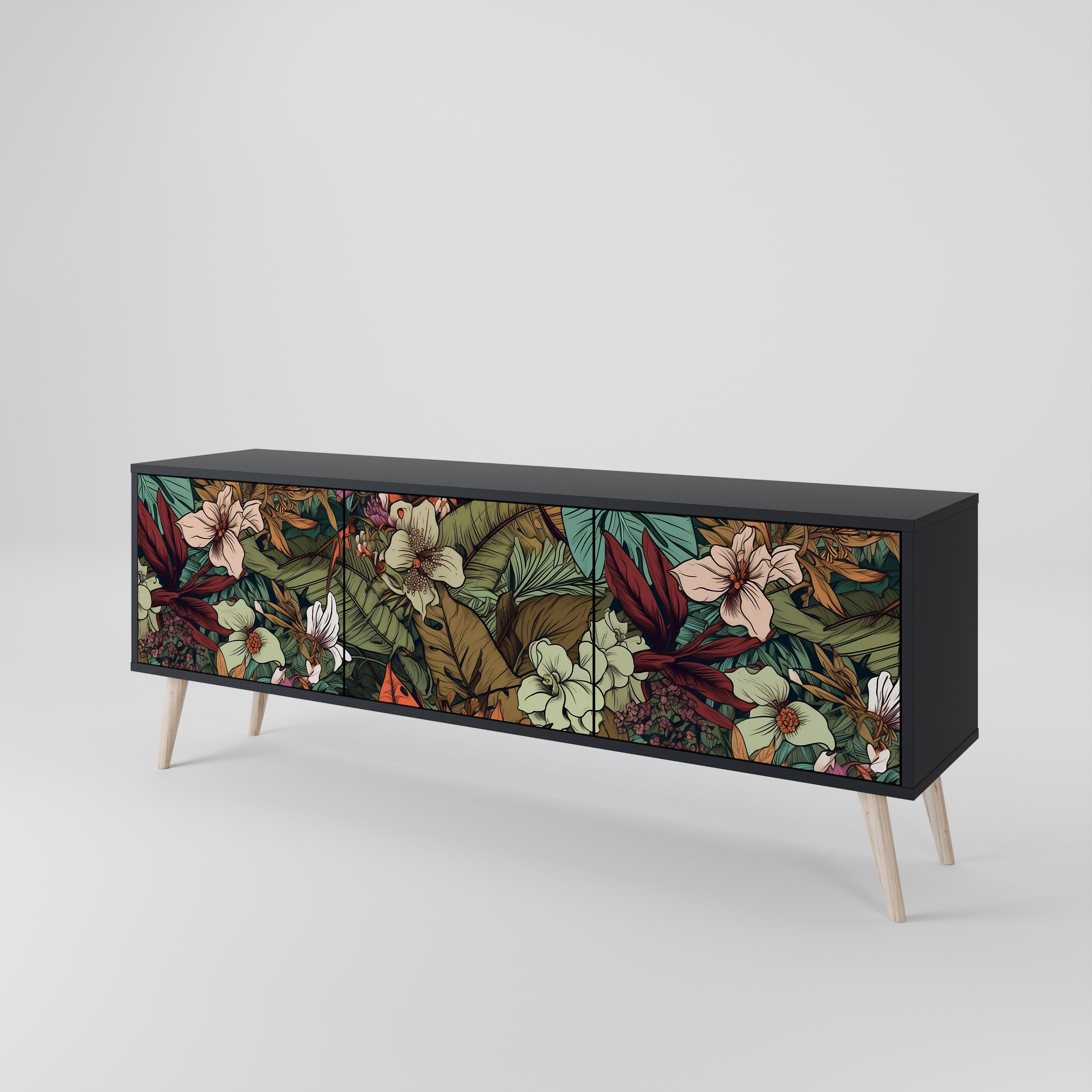 BOTANICAL EMERGENCE 3-Door TV Cabinet