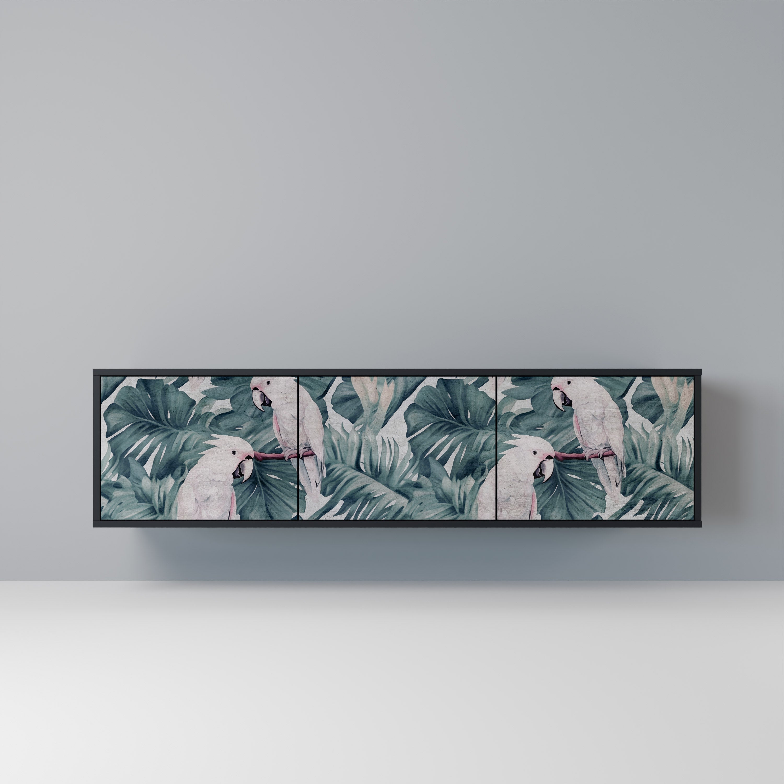 Meuble TV 3 portes POPINJAY LOOK finition noire