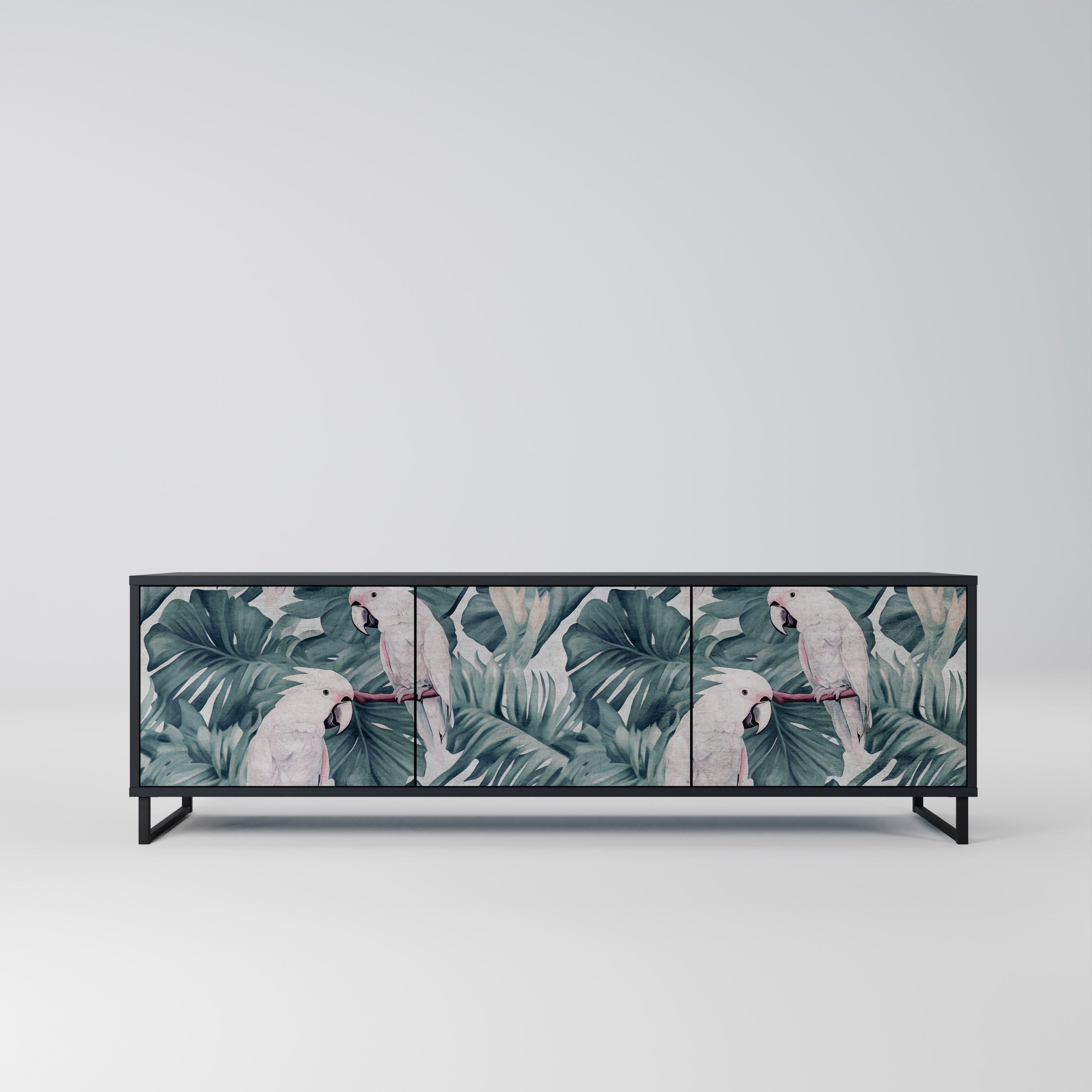 Meuble TV 3 portes POPINJAY LOOK finition noire