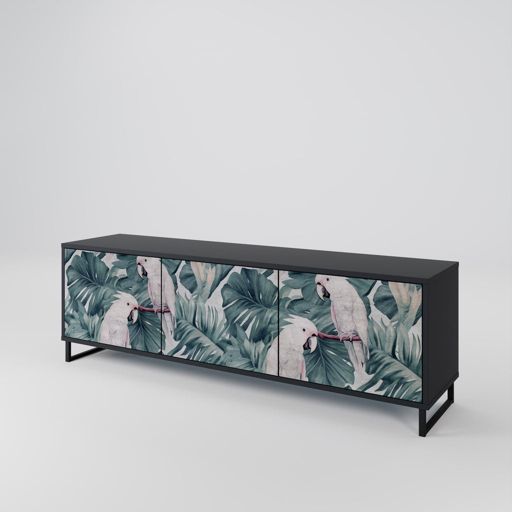 Meuble TV 3 portes POPINJAY LOOK finition noire