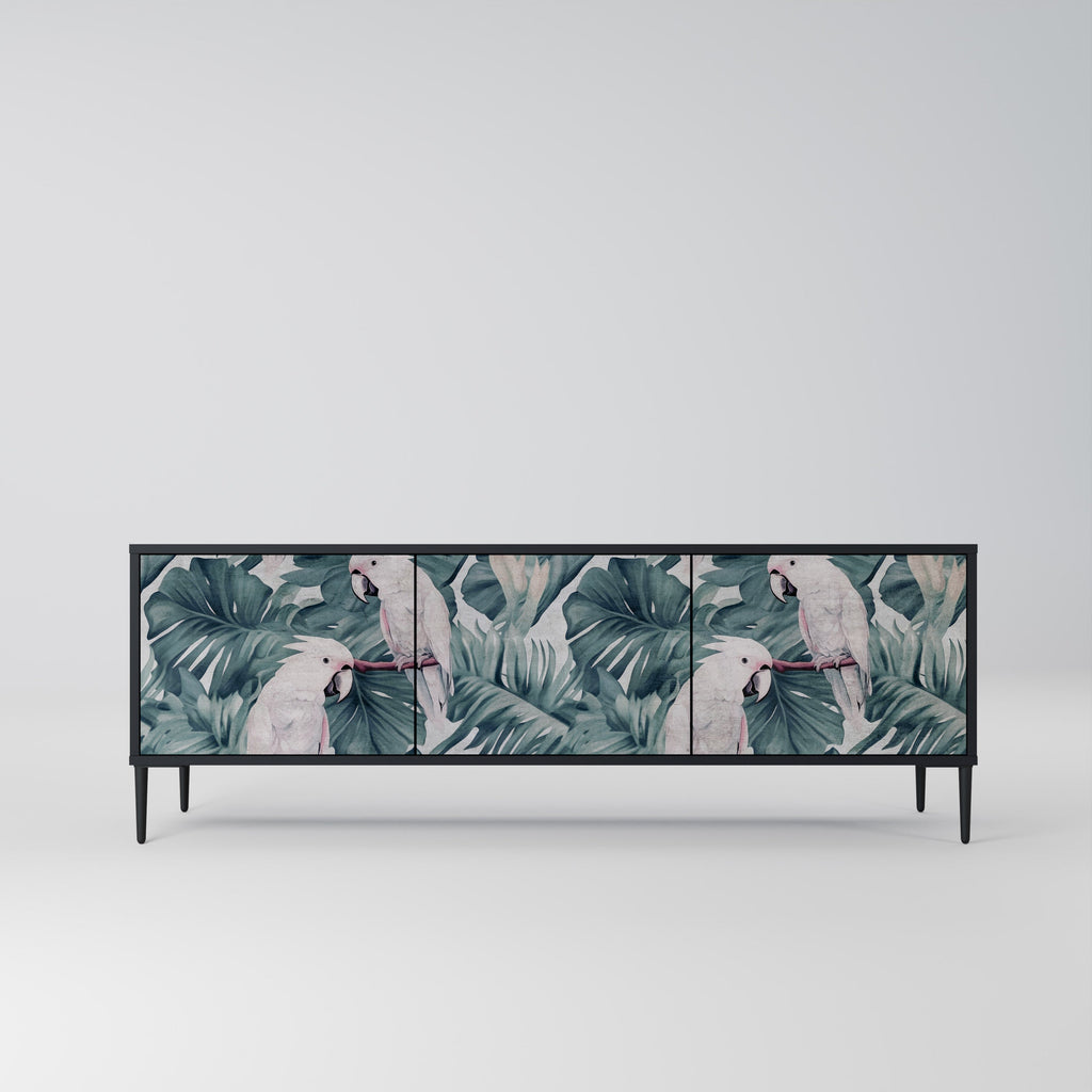 Meuble TV 3 portes POPINJAY LOOK finition noire