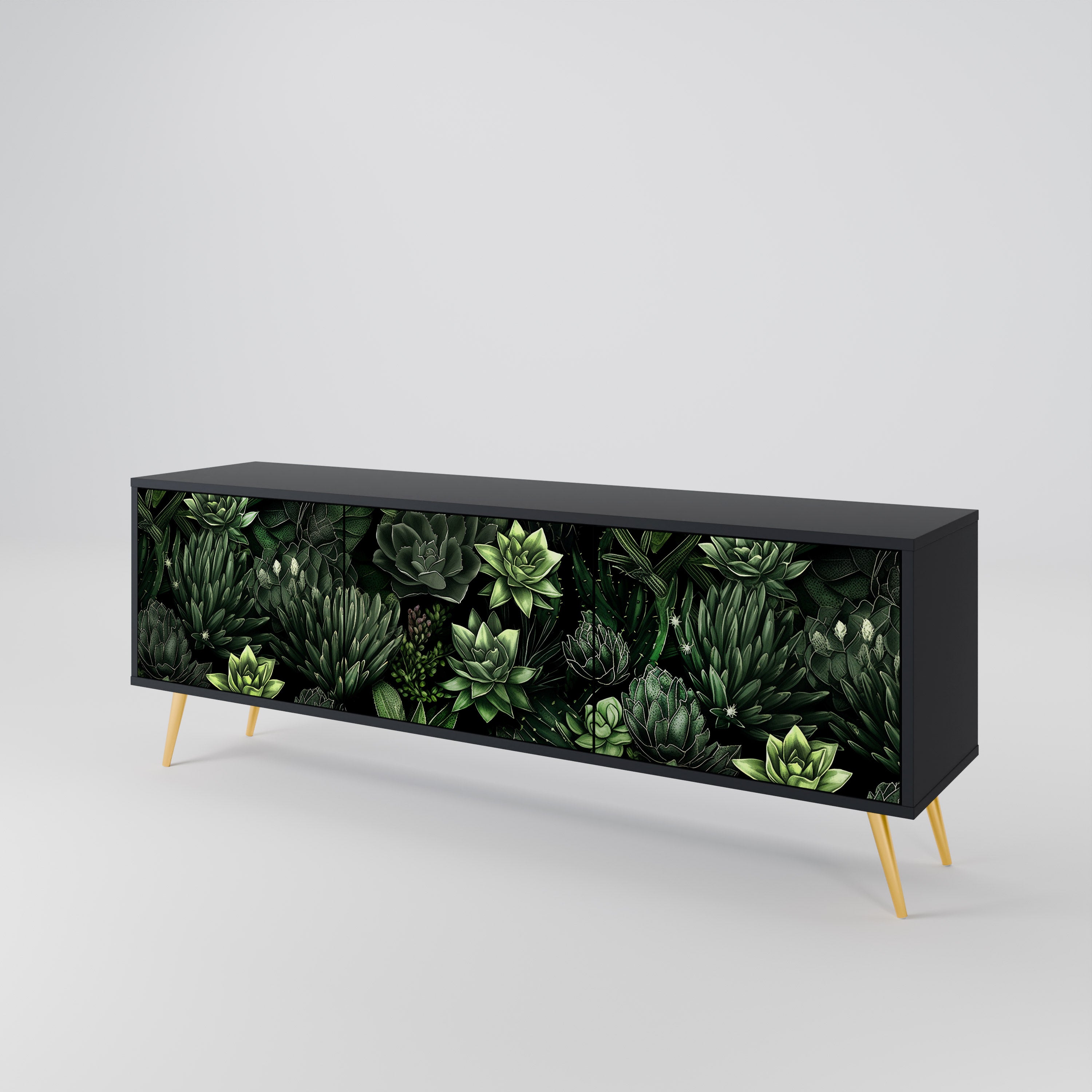 SUCCULENT JUNGLE 3-Door TV Cabinet