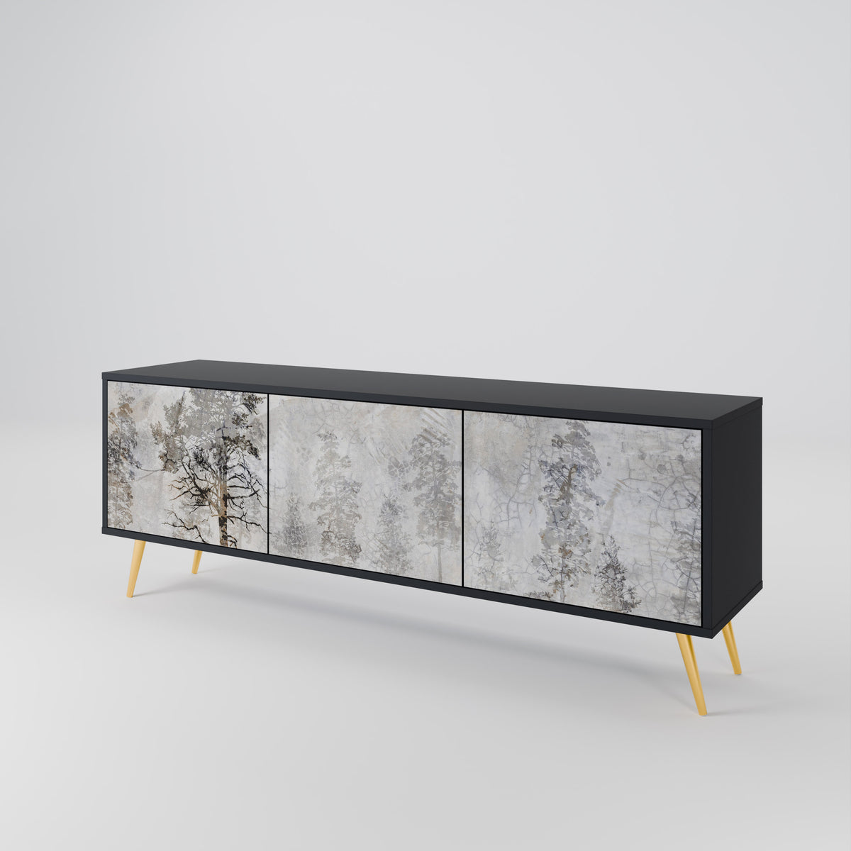 FADE IN THE TREES 3-Door TV Cabinet
