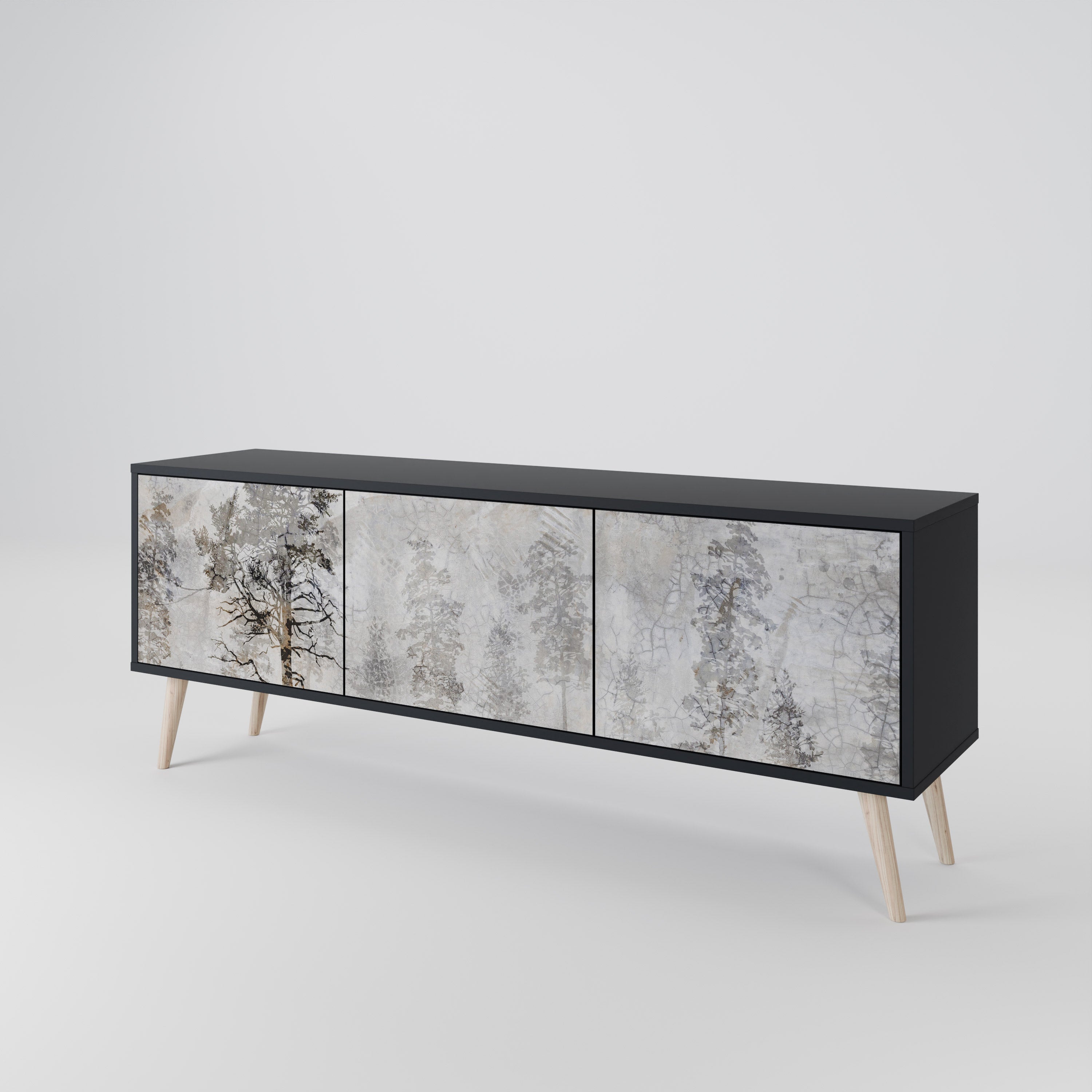 FADE IN THE TREES 3-Door TV Cabinet