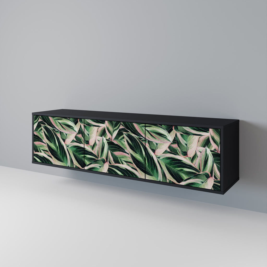 Meuble TV 3 portes EERIE STROMANTHE en finition noire