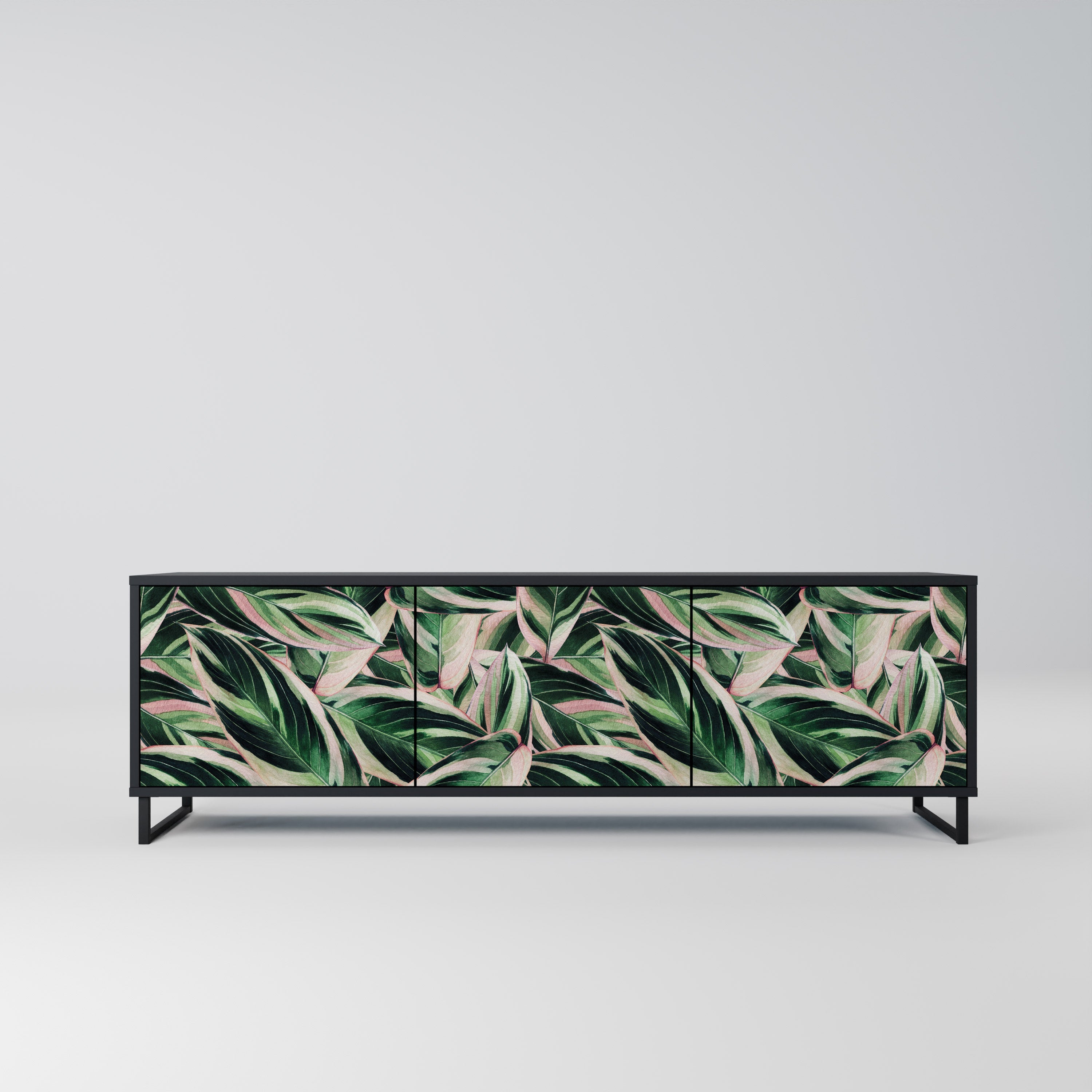 Meuble TV 3 portes EERIE STROMANTHE en finition noire