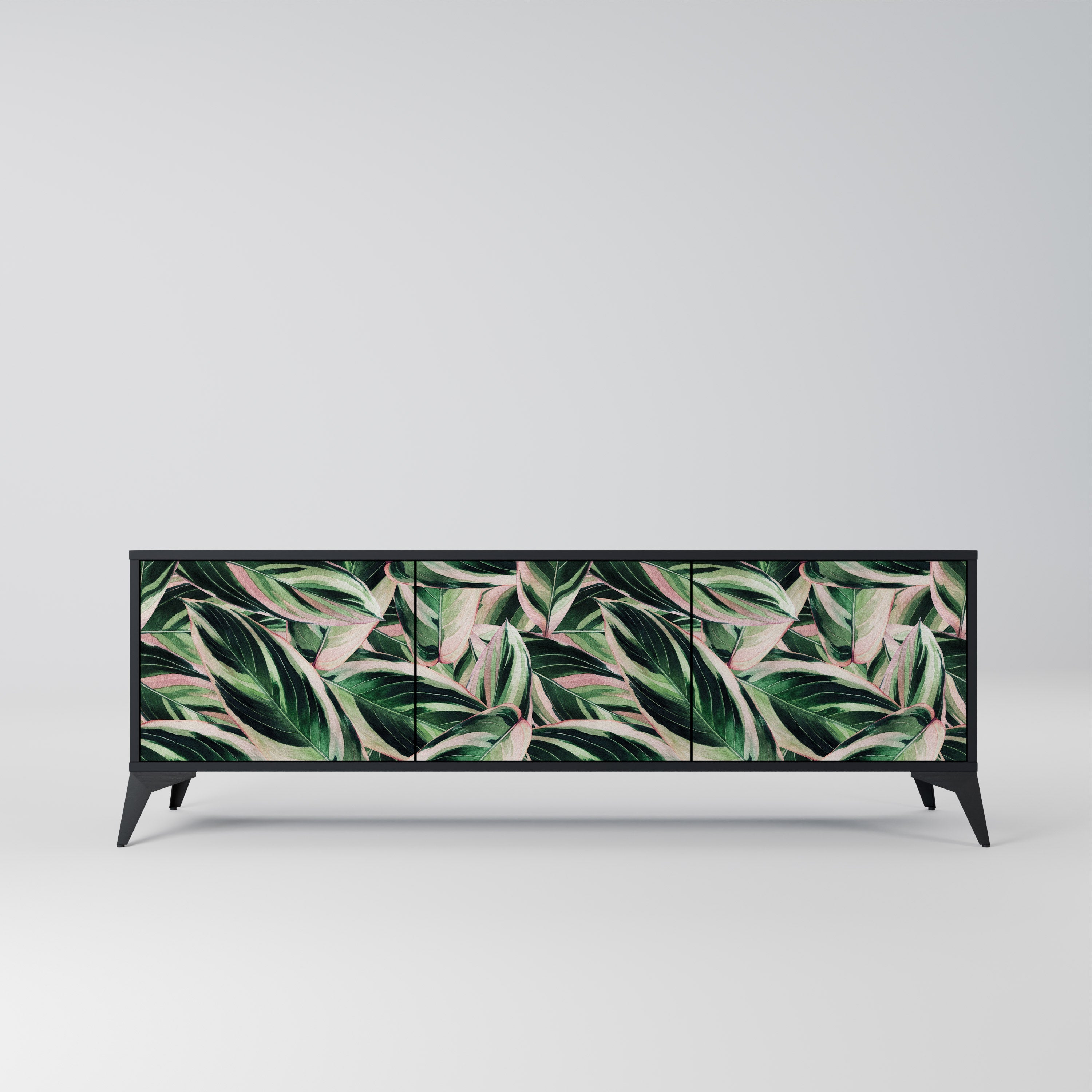 Meuble TV 3 portes EERIE STROMANTHE en finition noire