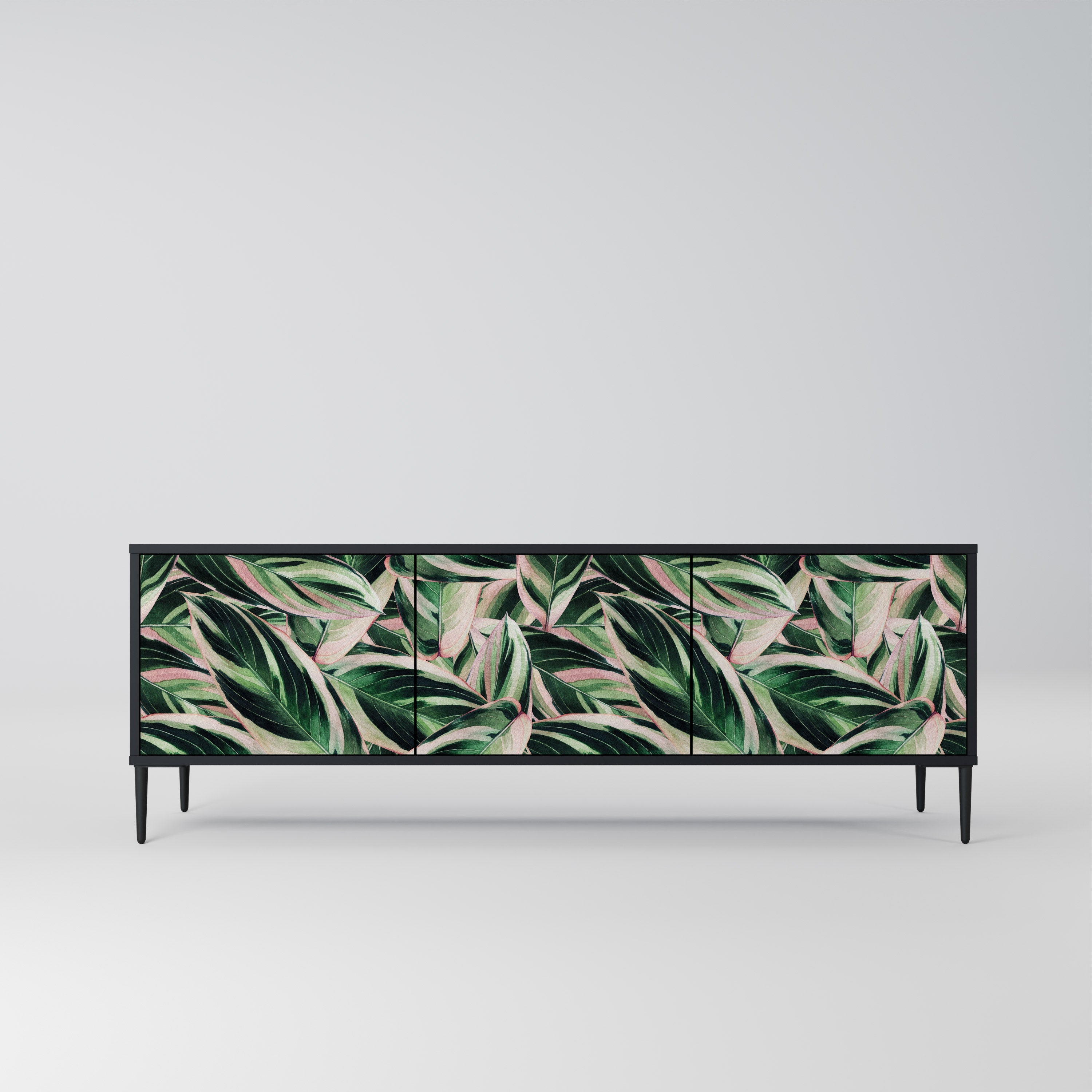 Meuble TV 3 portes EERIE STROMANTHE en finition noire